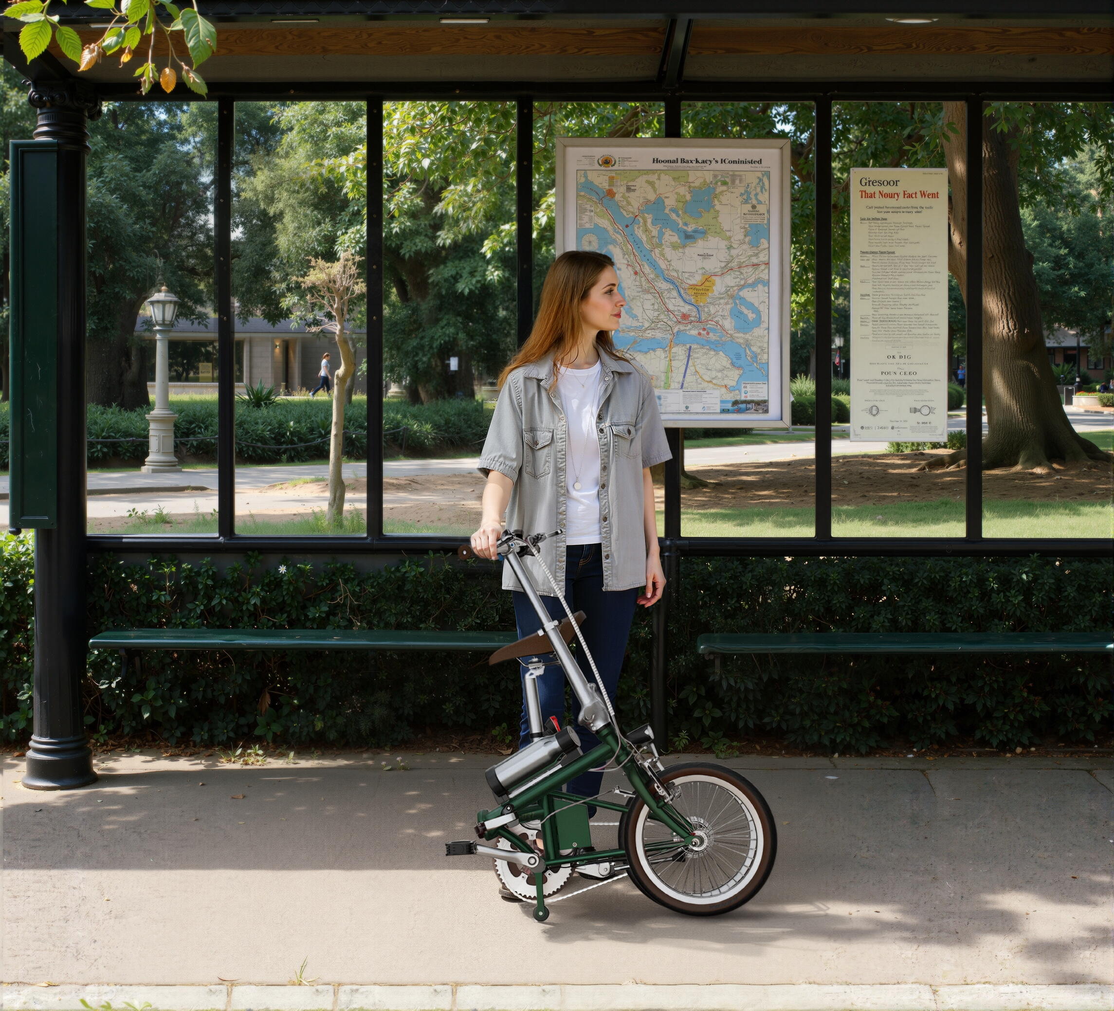 Bicicleta Elétrica ONESPORT OT02 para Adulto - Estilo Retro, Dobrável 5/7