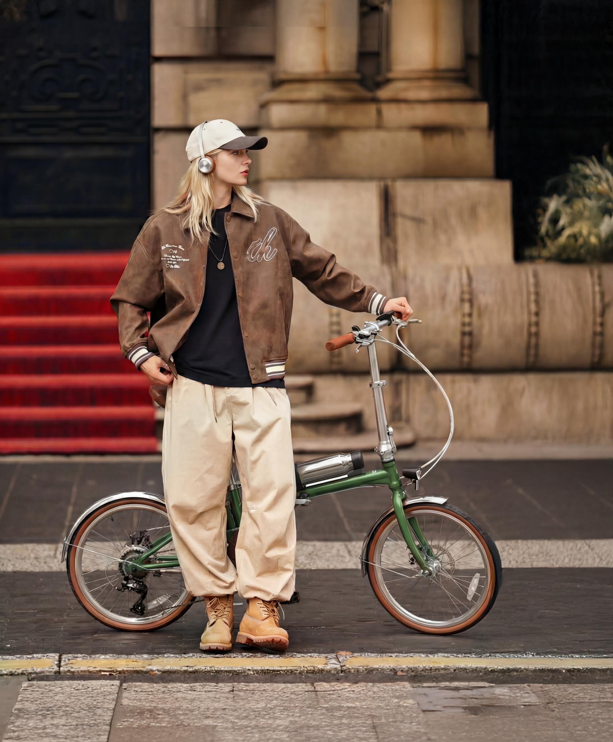 Bicicleta eléctrica plegable Onesport OT02 PRO para adultos, estilo retro 3/7