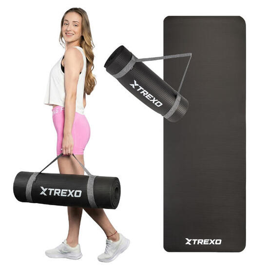 Tapis d'exercice XTREXO NBR 15 mm avec ceinture