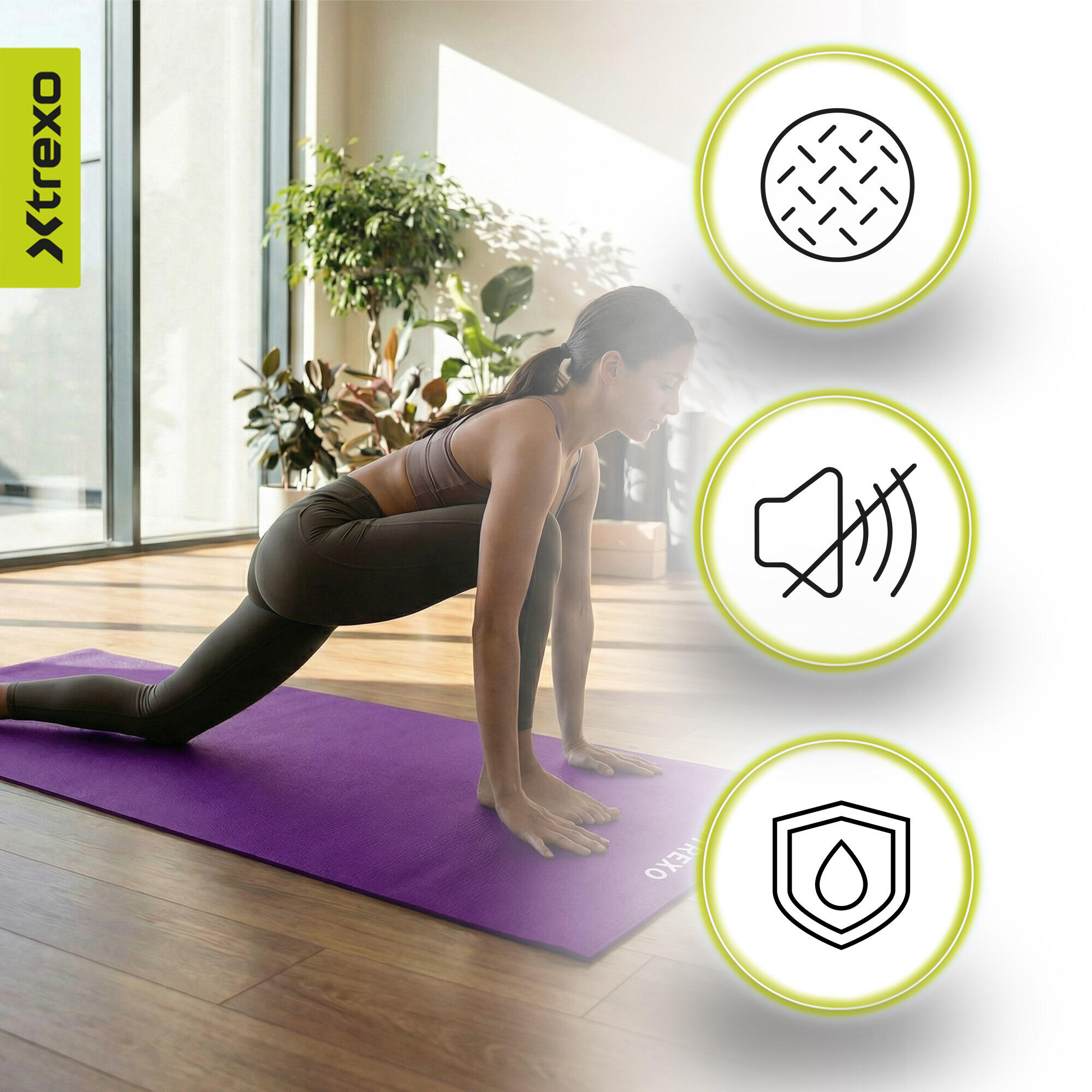 Tapis de yoga XTREXO en PVC 6/7