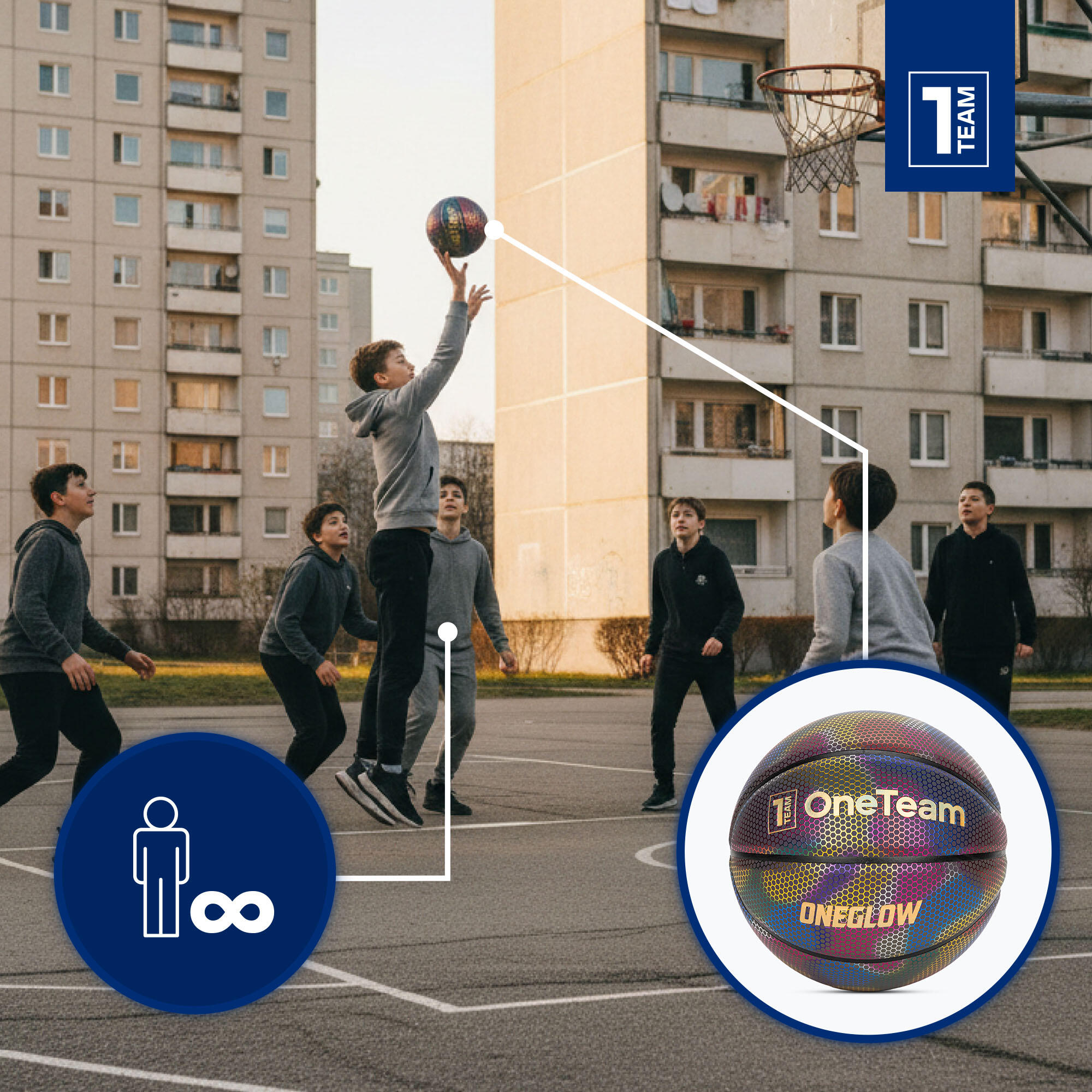 OneTeam holografische basketbal 3/7