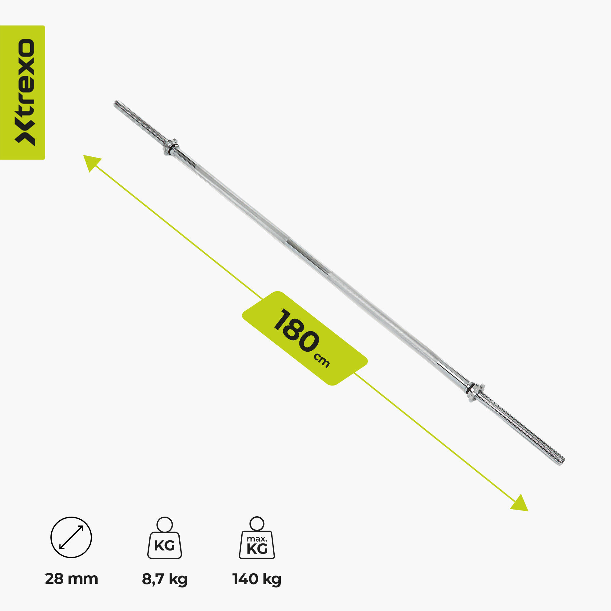 Gryf prosty XTREXO TX-SBB180 3/7