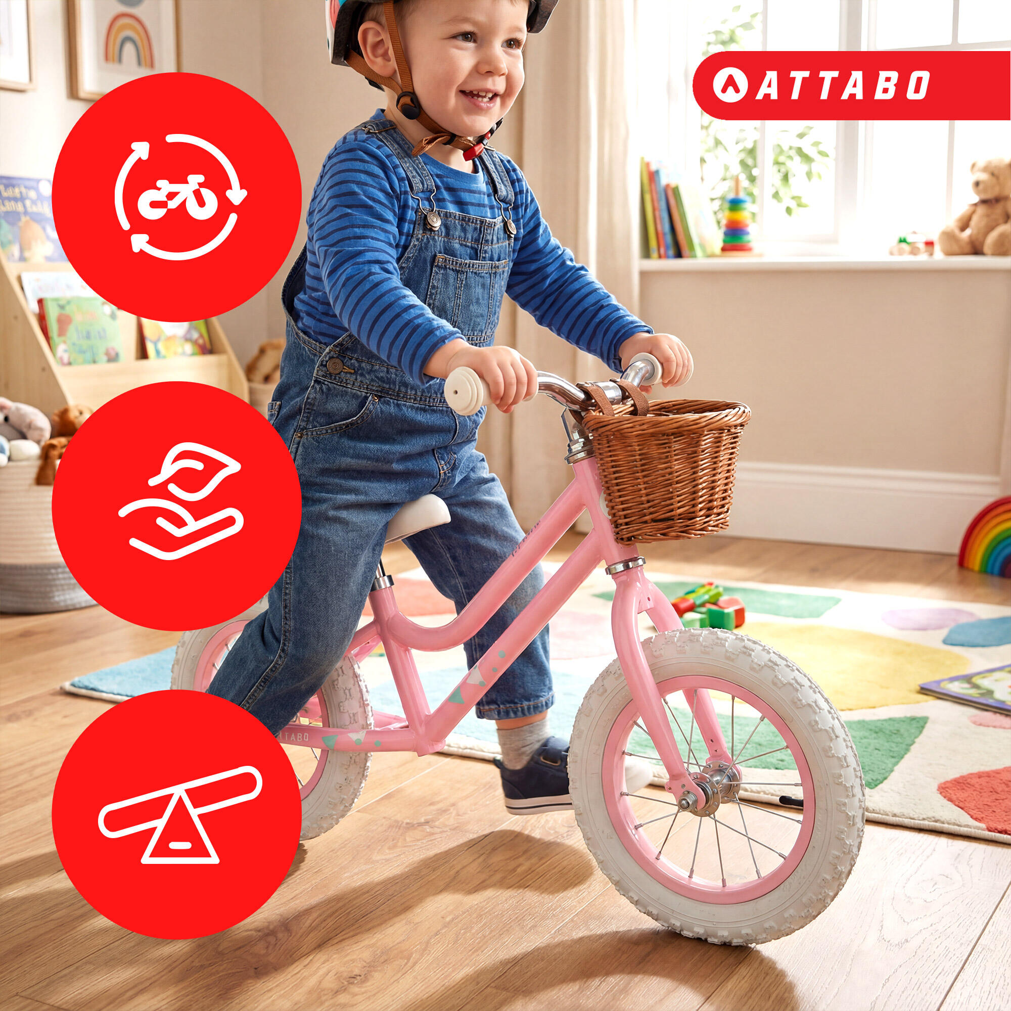 Bicicleta de equilíbrio infantil ATTABO Ace 12 3/7