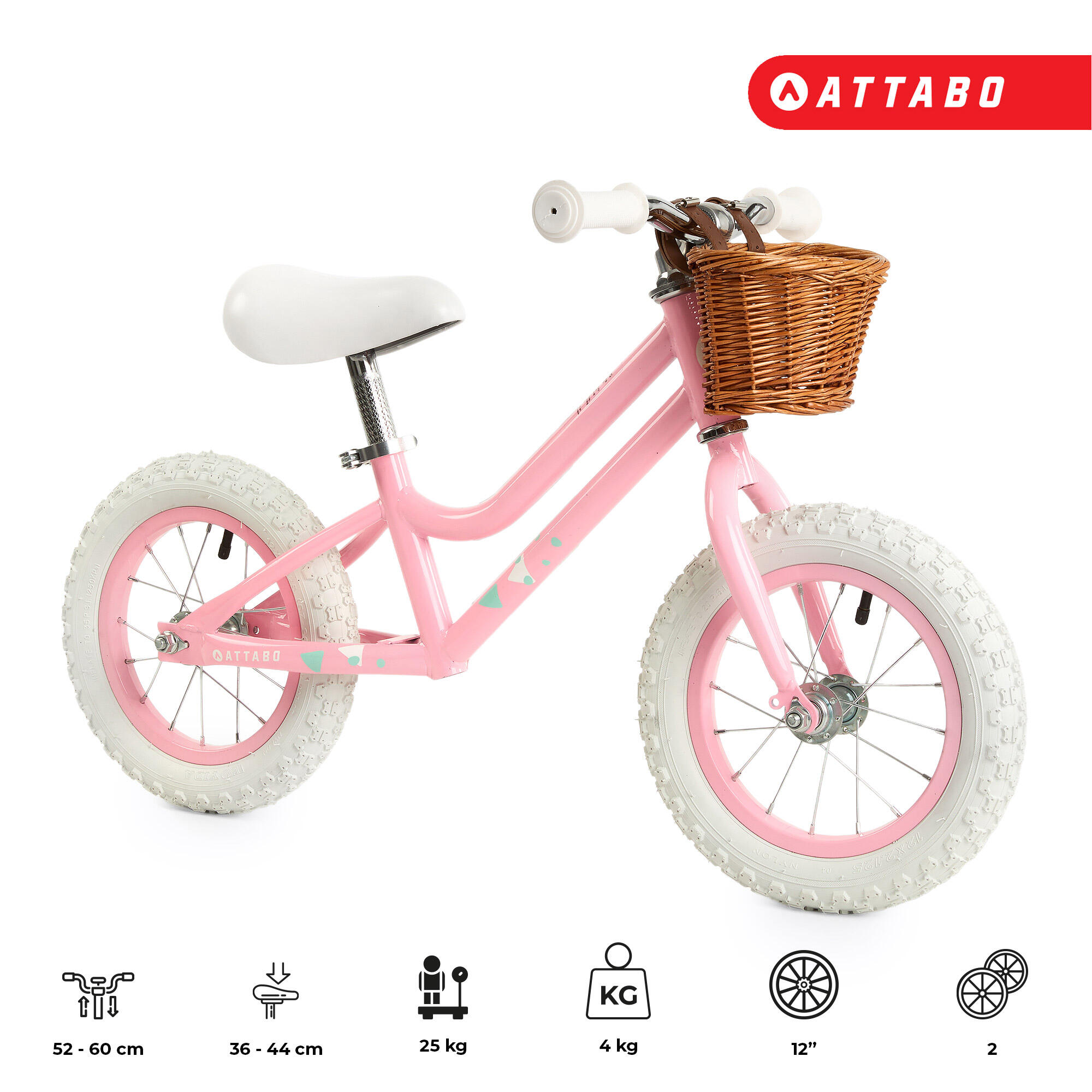 Bicicleta de equilíbrio infantil ATTABO Ace 12 2/7