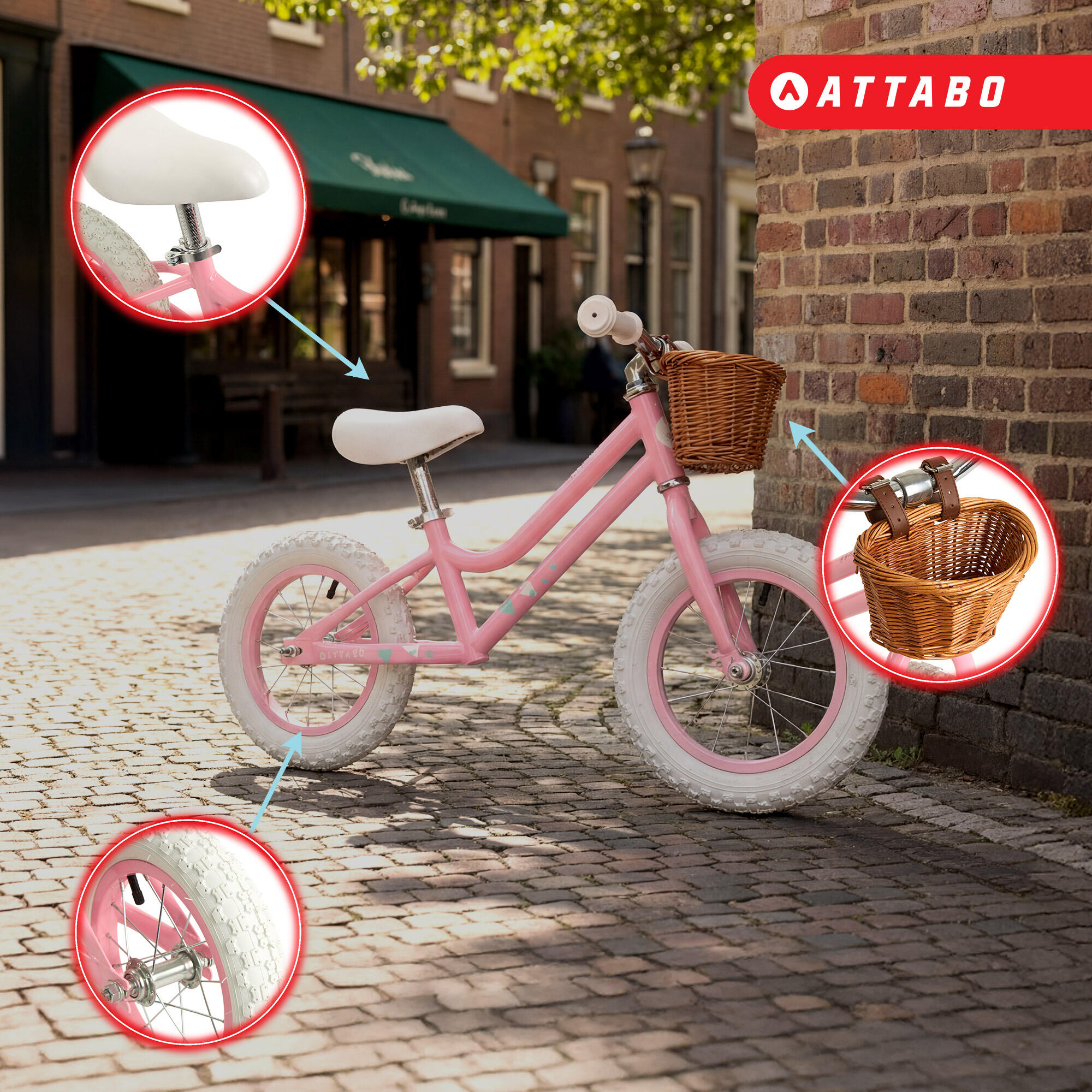 Bicicleta de equilíbrio infantil ATTABO Ace 12 6/7