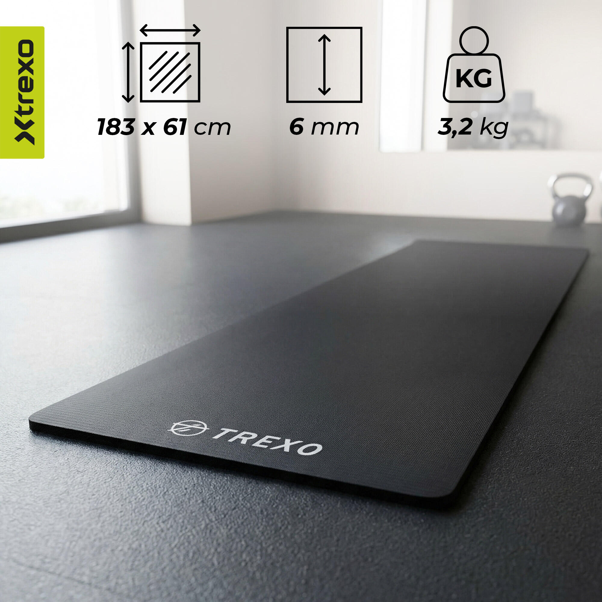 Tapis de yoga XTREXO en PVC 3/7