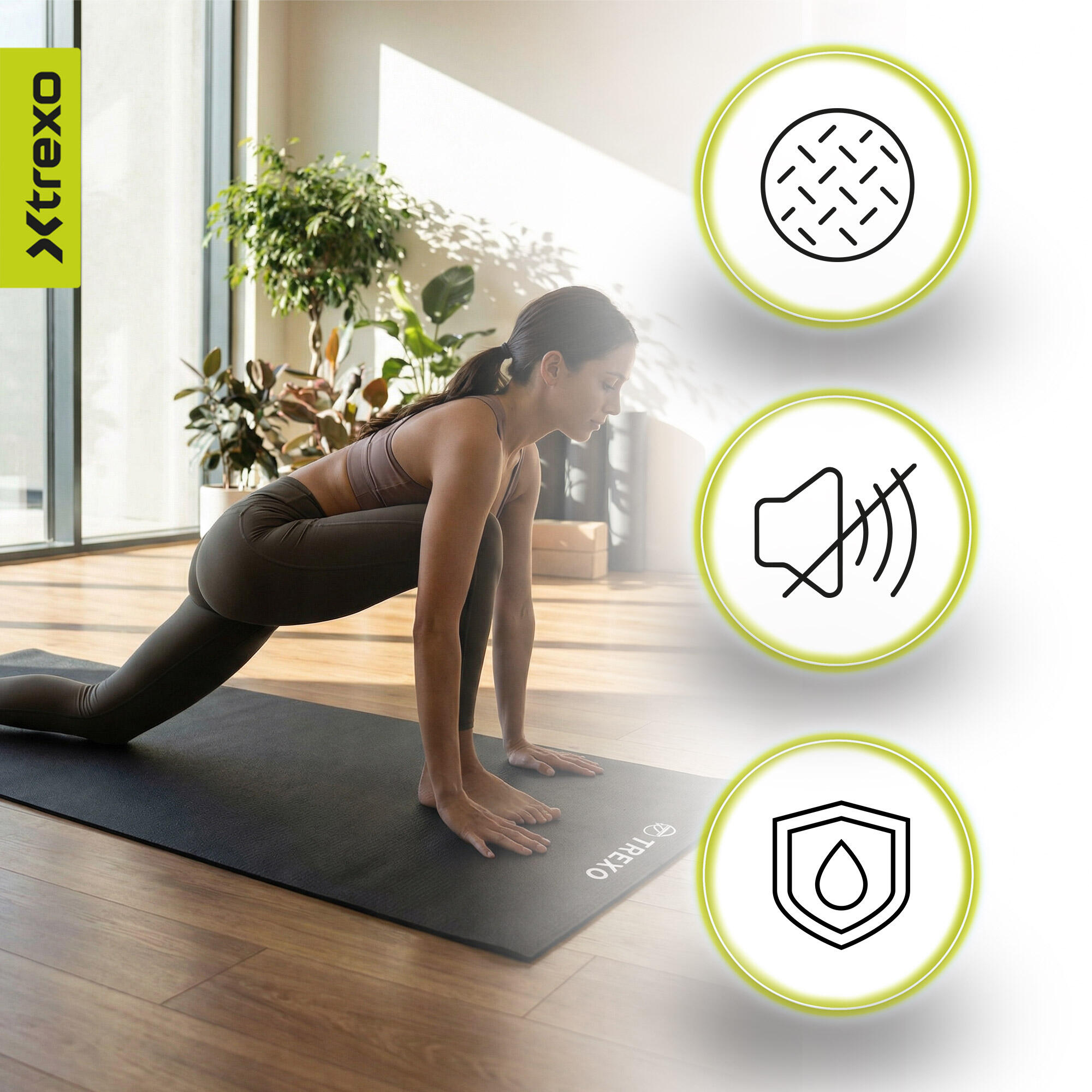 Tapis de yoga XTREXO en PVC 6/7