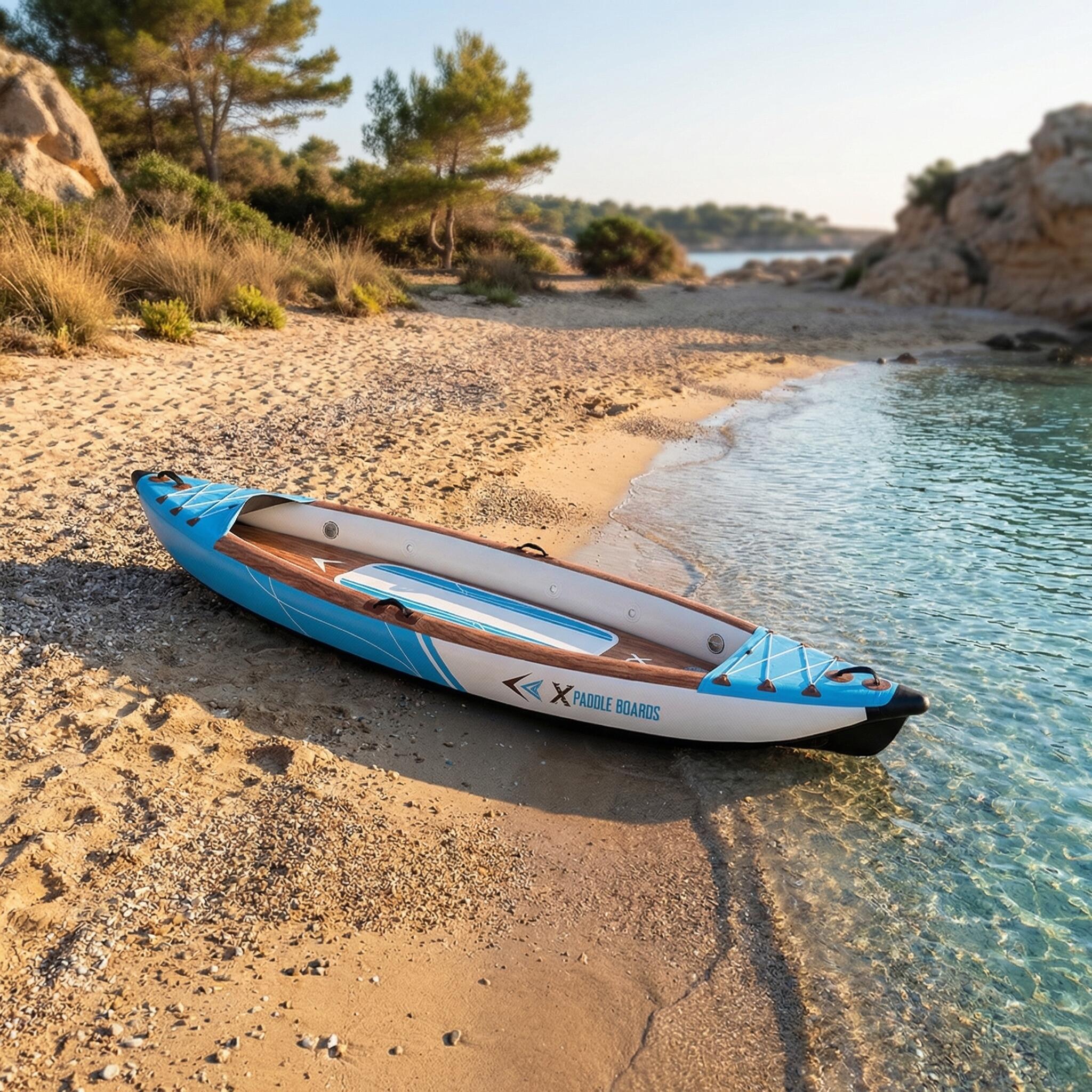 Canoë Kayak Gonflable 3 places dropstitch 490 x 85 x 42 cm K-BLUE -PACK COMPLET 4/7