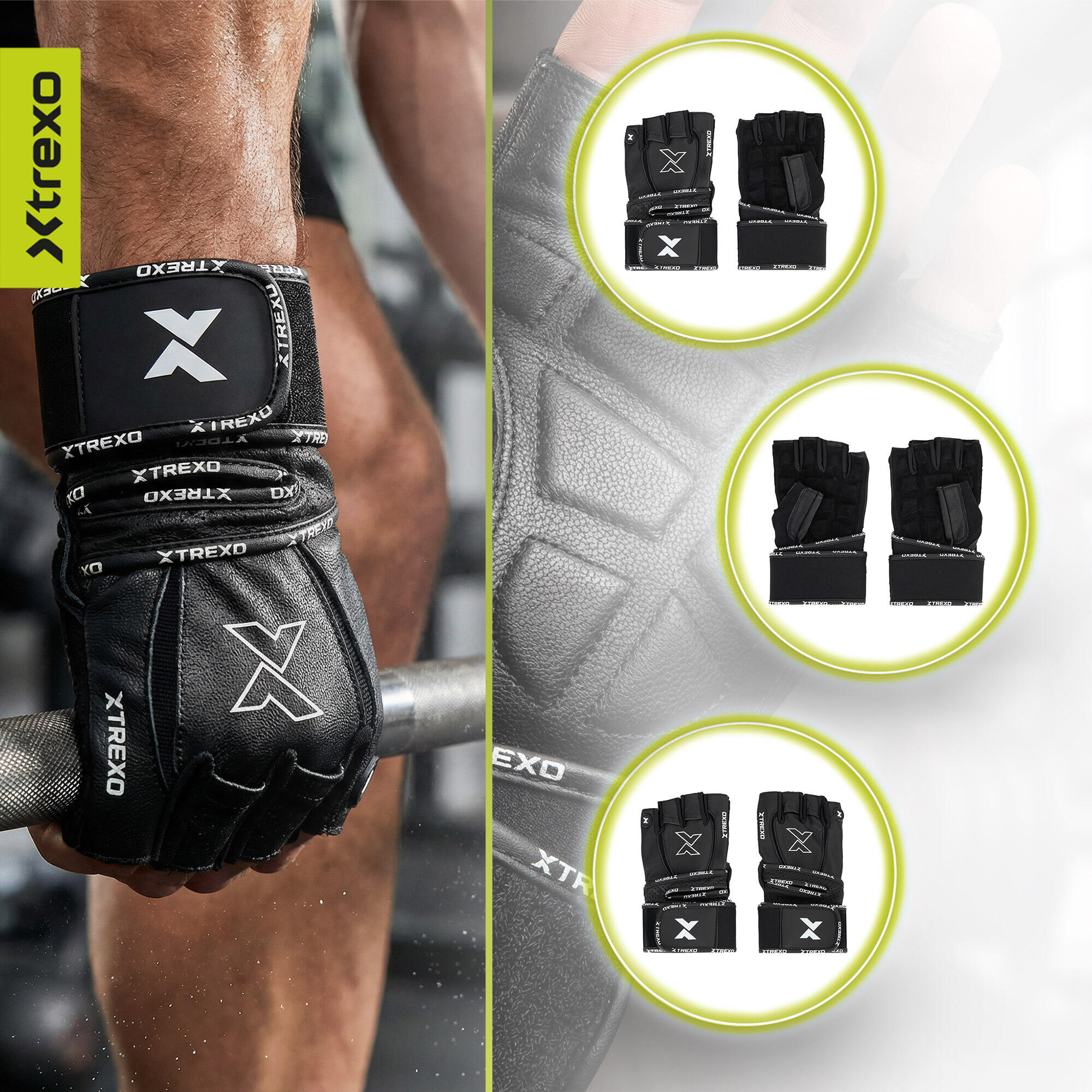 Luvas de ginásio XTREXO GymRat 5/7