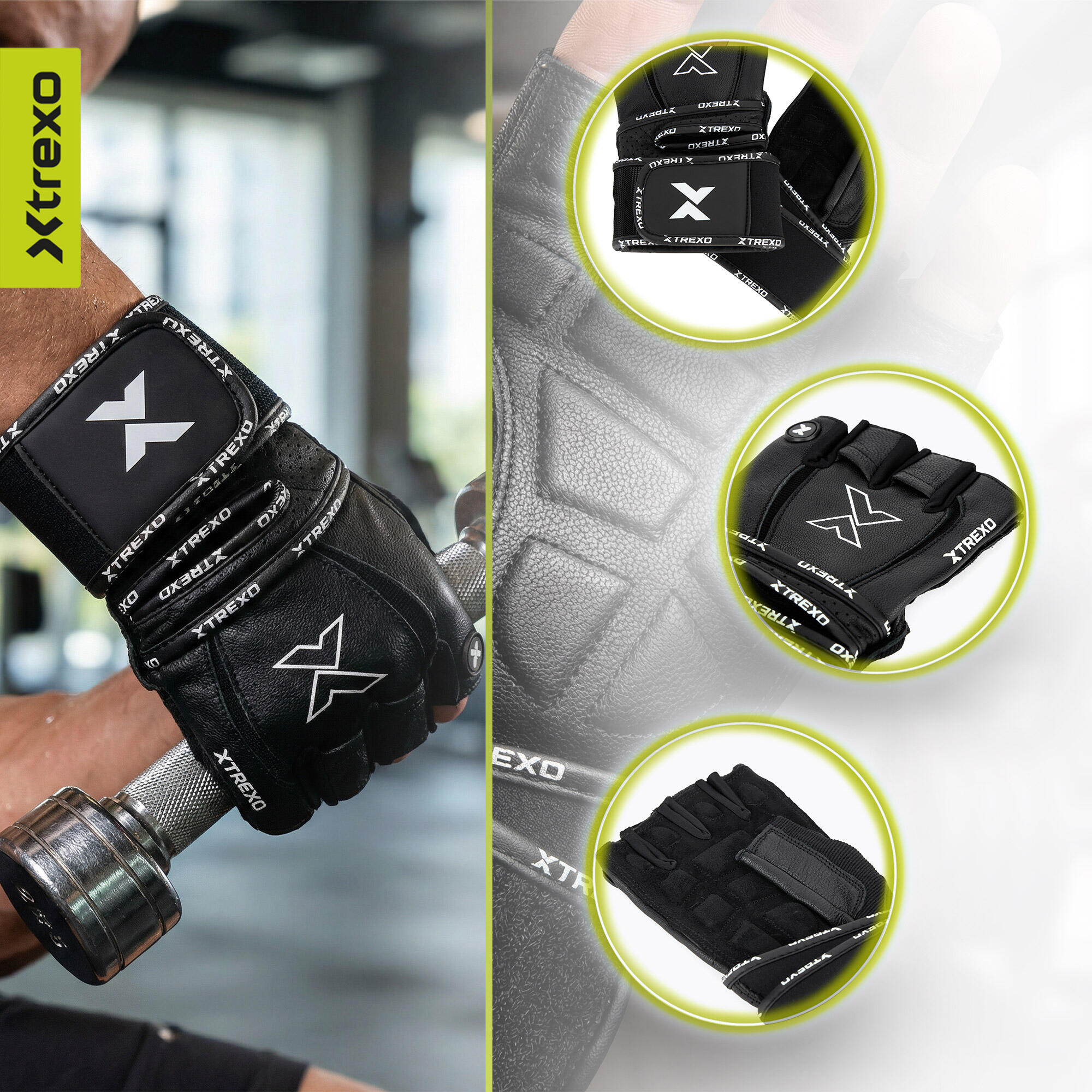 Luvas de ginásio XTREXO GymRat 4/7