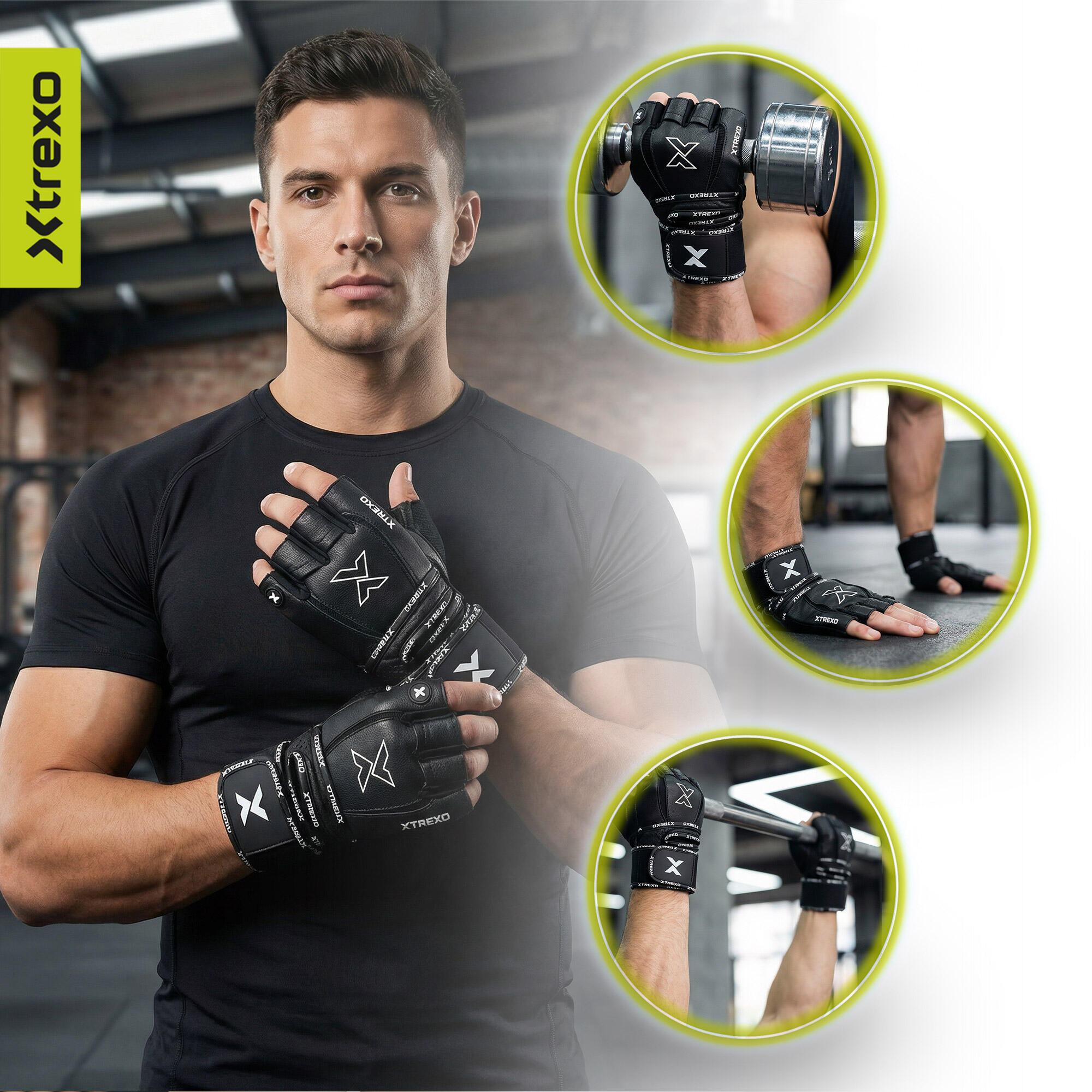 Luvas de ginásio XTREXO GymRat 6/7