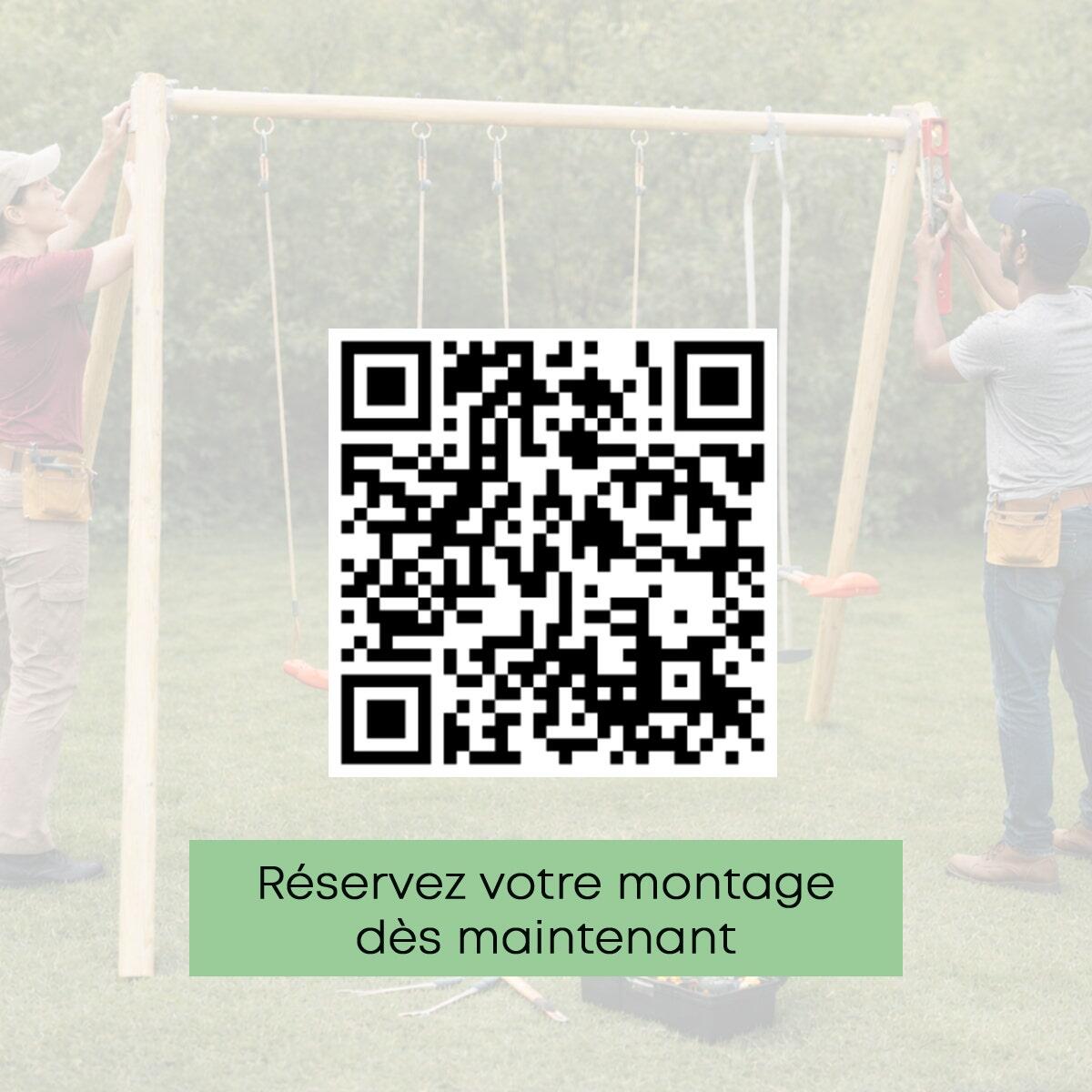 Balançoire double avec echelle de corde - Techwood Harmonie BLOU FUN- Aléo by Tr 5/5