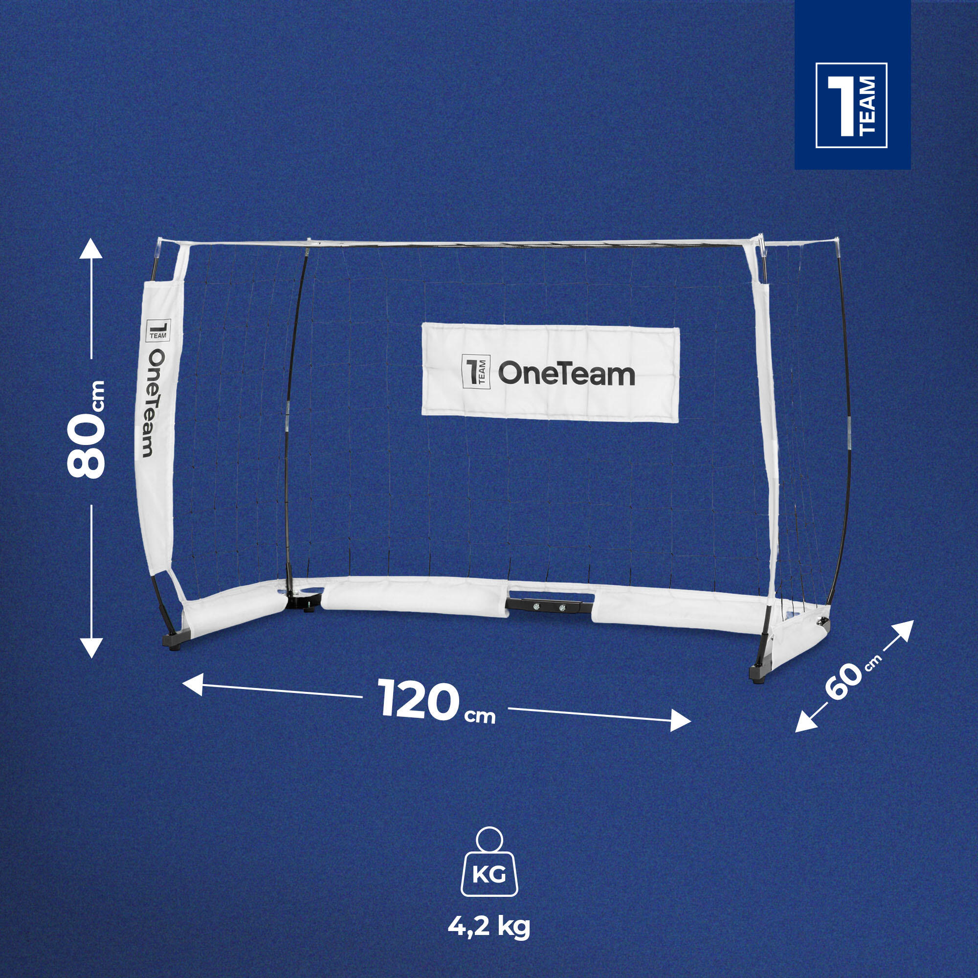 Porta da calcio OneTeam Flex Square 120 x 80 cm 2/7