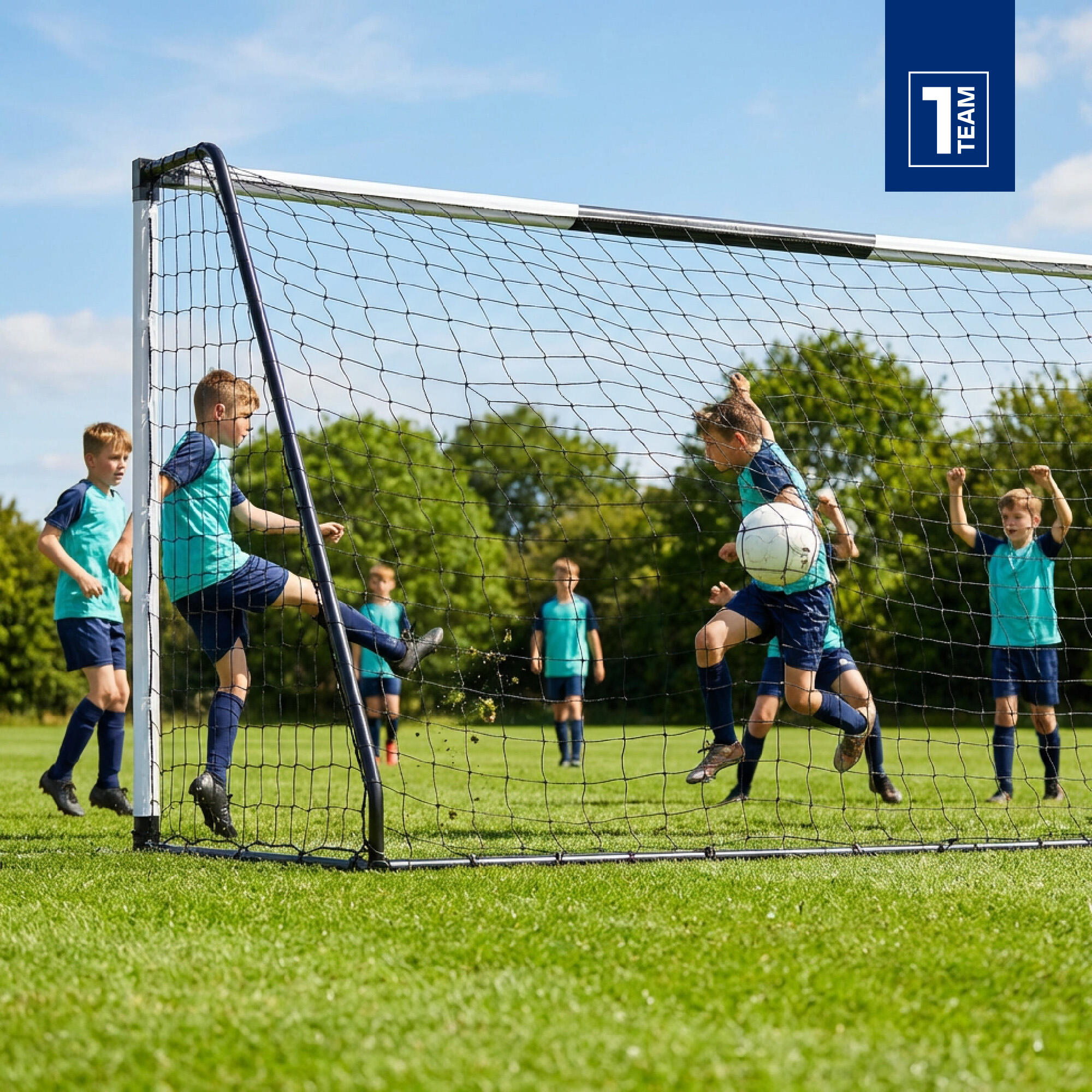 Bramka do piłki nożnej OneTeam One biała OT-SG3016 300 x 160 x 90 cm 7/7