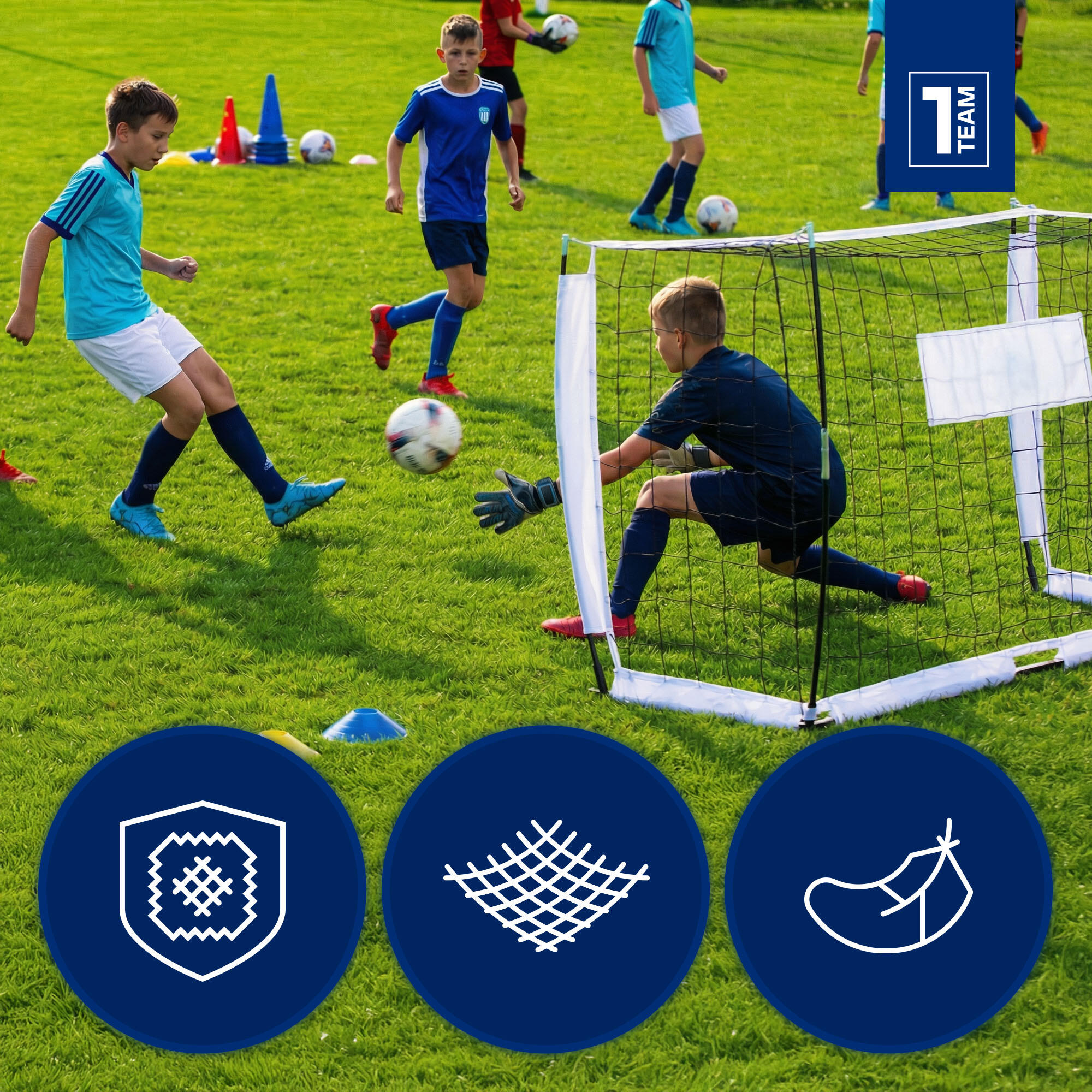 Porta da calcio OneTeam Flex Square 120 x 80 cm 6/7