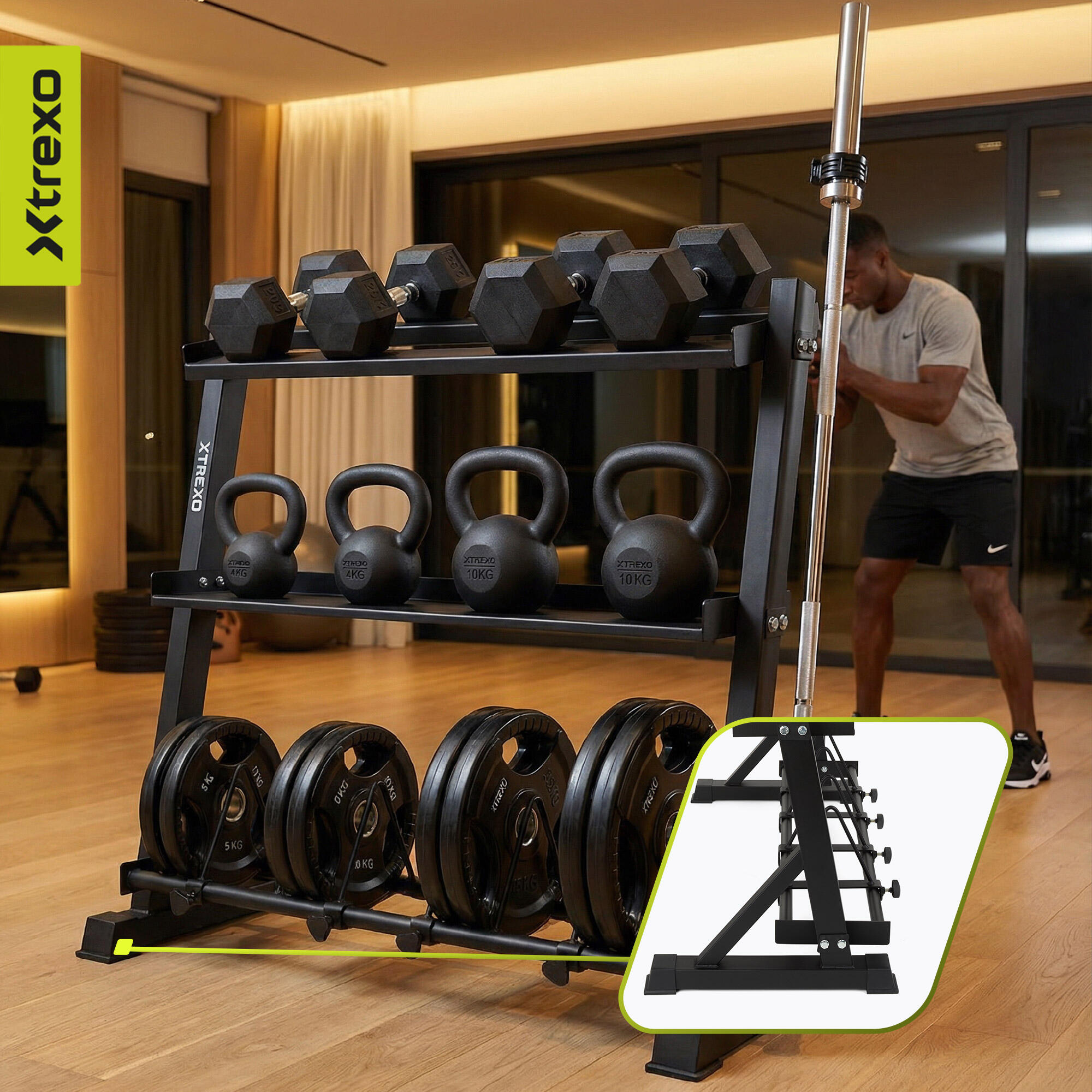 Support de rangement XTREXO Complex Gym 6/7