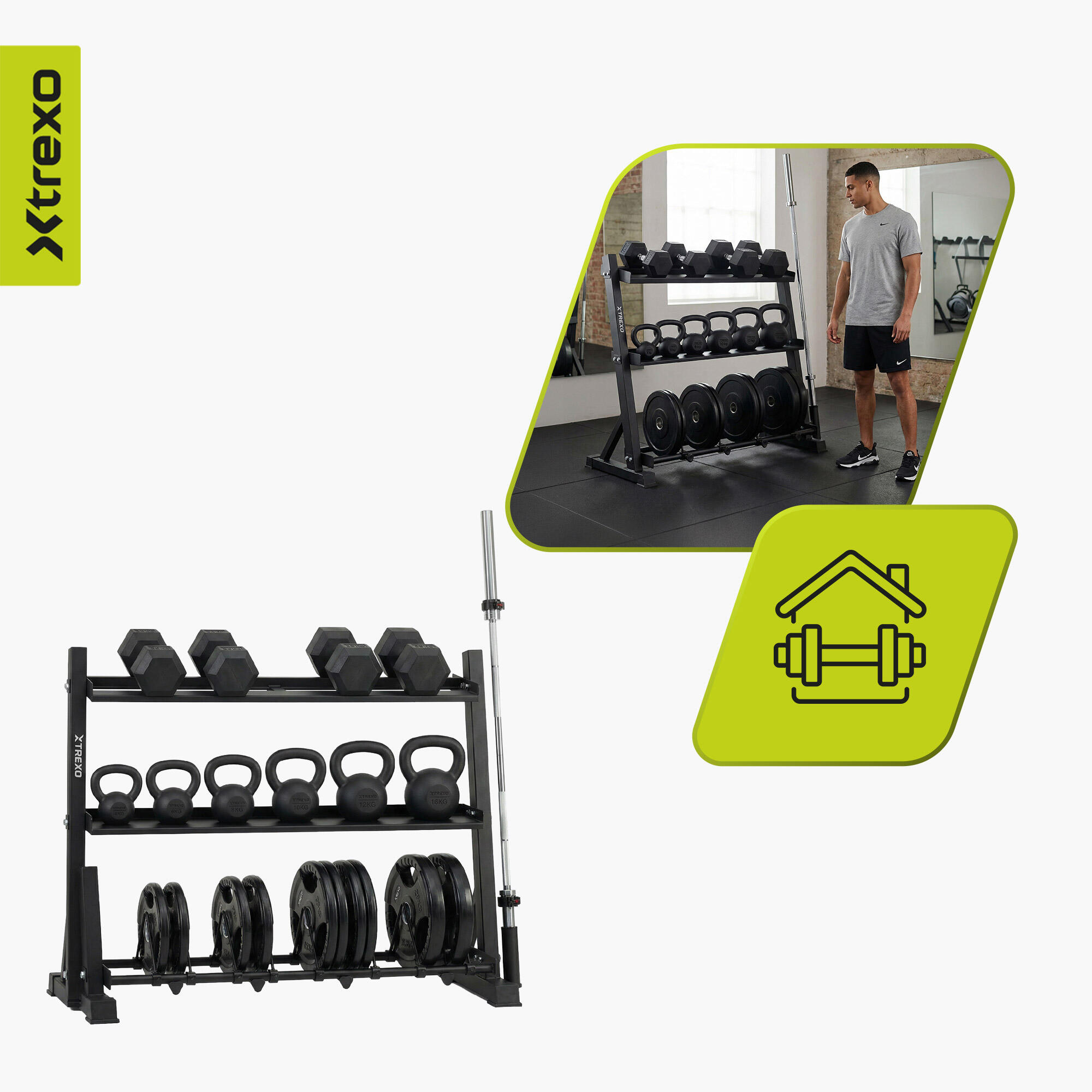Support de rangement XTREXO Complex Gym 4/7
