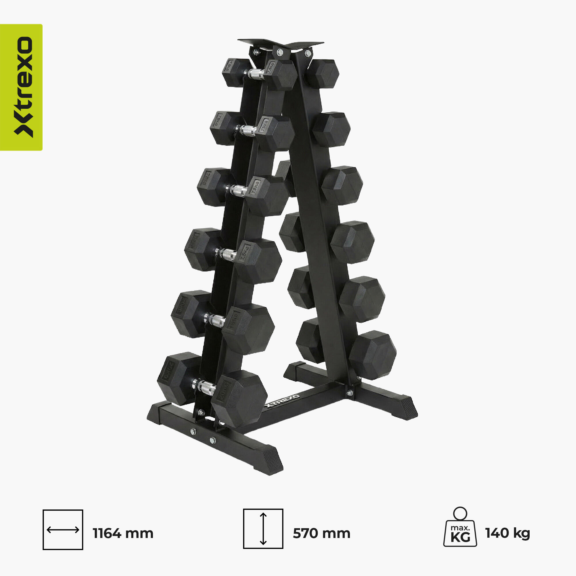 Support pour haltères XTREXO 3/7