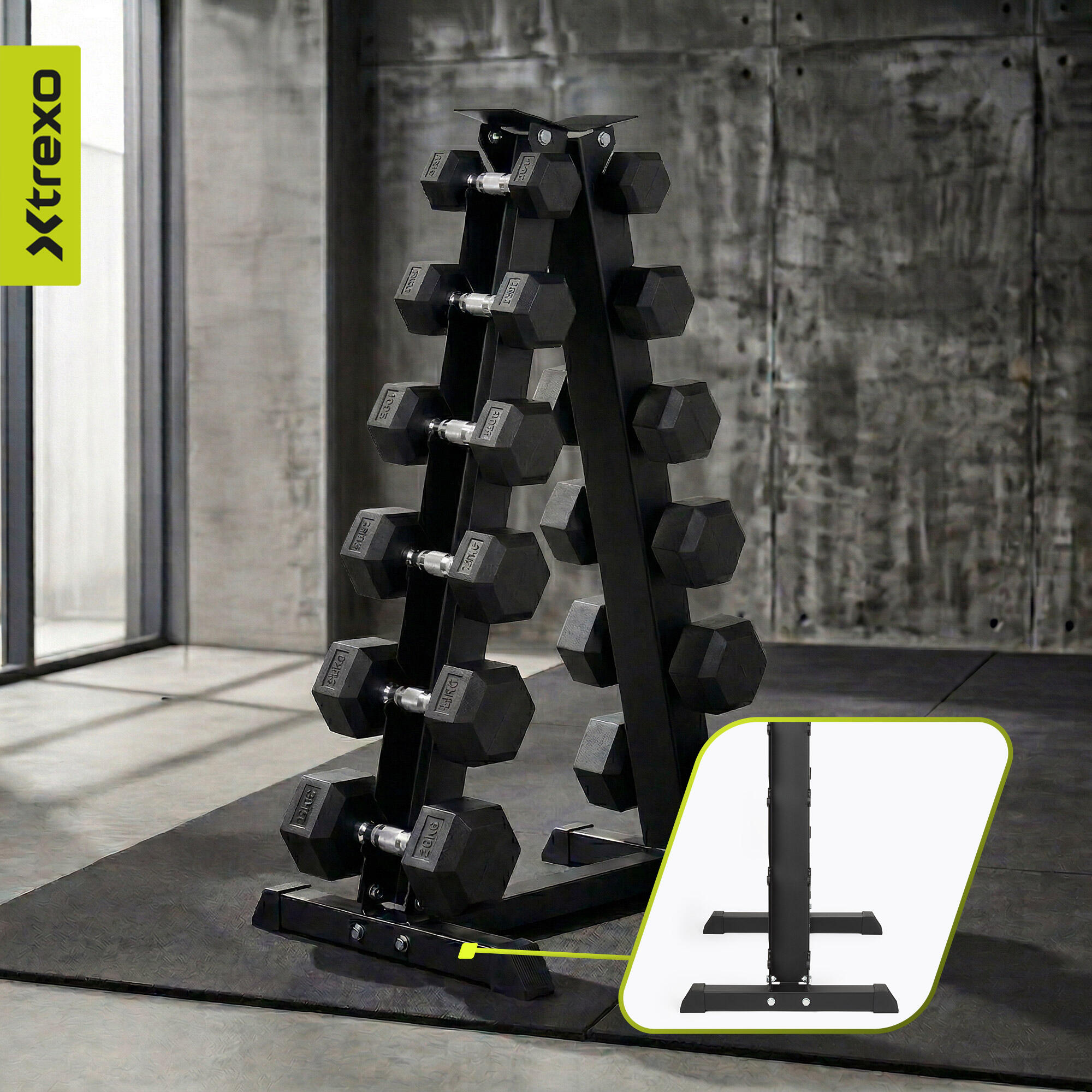 Support pour haltères XTREXO 5/7