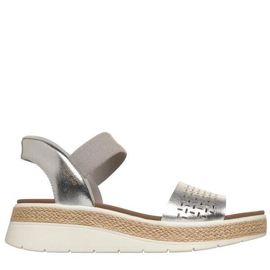 Y Elegante SANDALE FEMME Skechers Slip-ins Bobs Sun Ray ARGENT