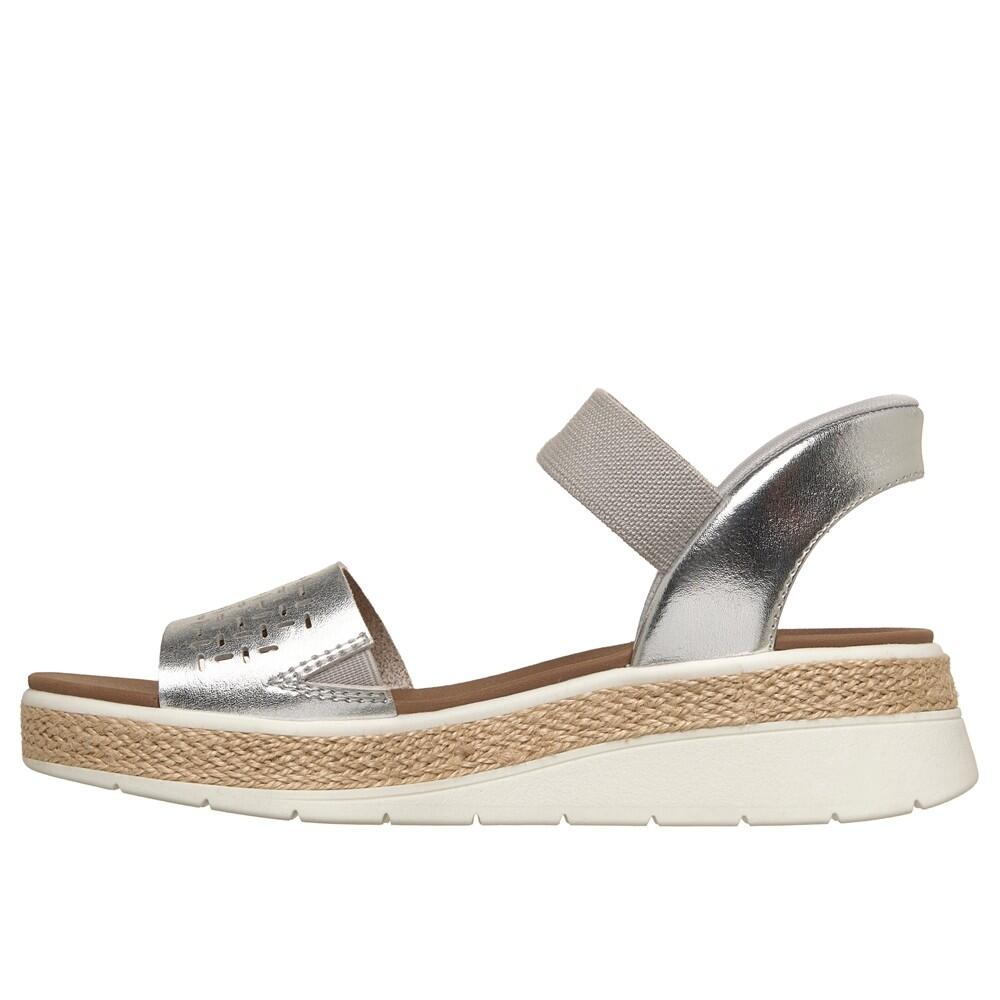 Y Elegante Sandalia Mujer Skechers Slip-ins Bobs Sun Ray Plata 6/7