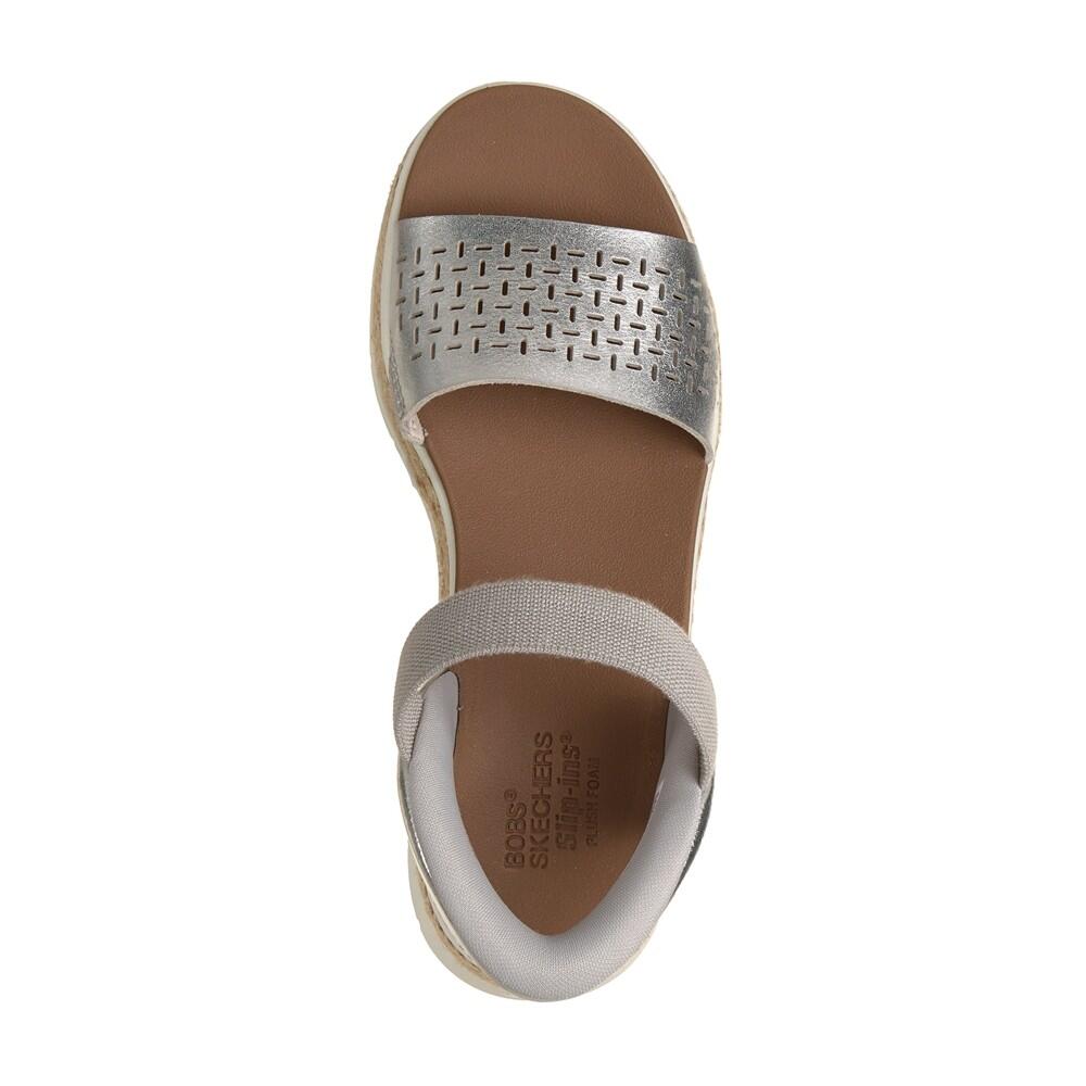 Y Elegante Sandalia Mujer Skechers Slip-ins Bobs Sun Ray Plata 5/7