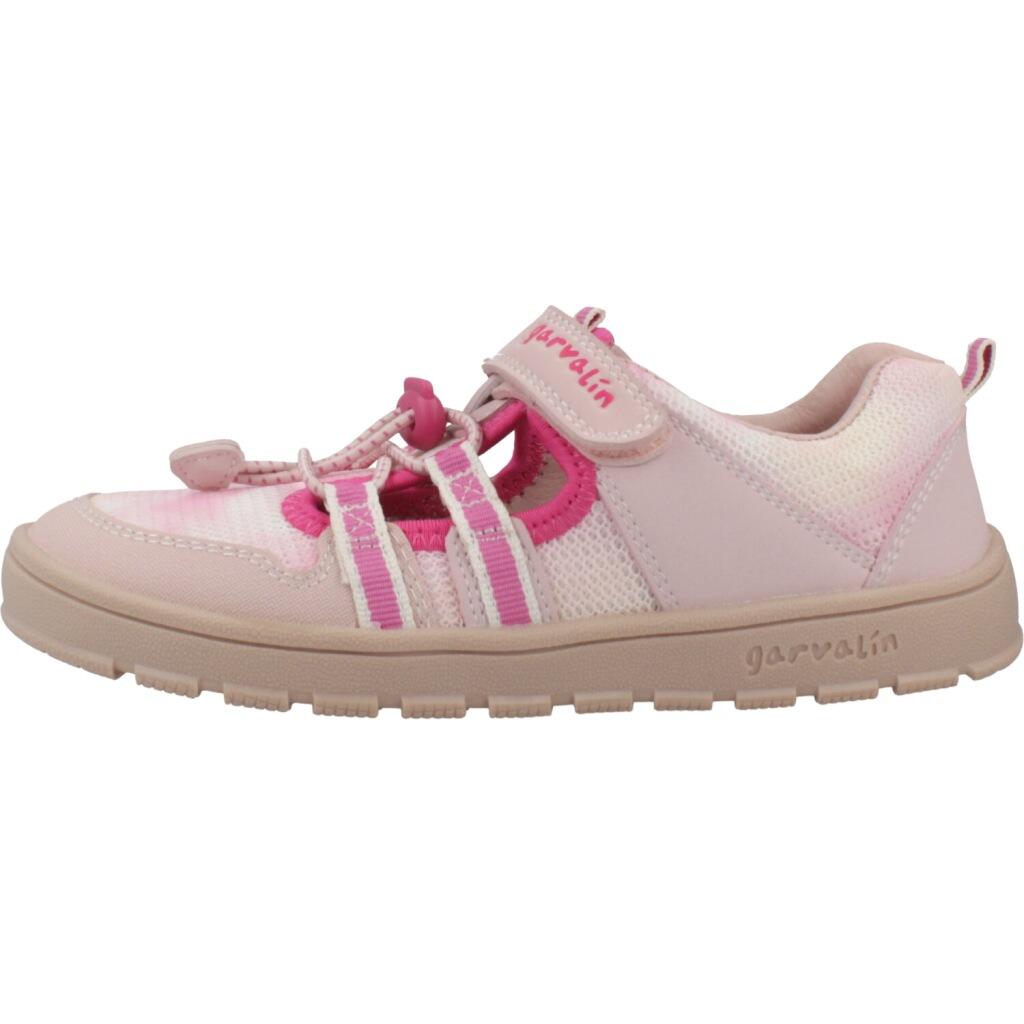 Sandalias Barefoot Niña Garvalín 252505C Rosas Cierre Adherente 2/7