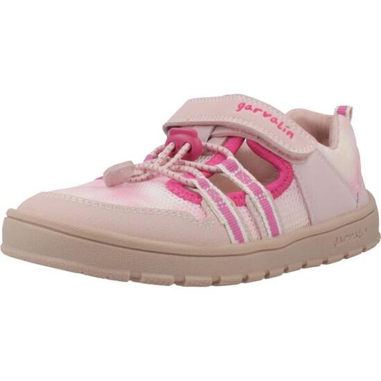 Sandalias Barefoot Niña Garvalín 252505C Rosas Cierre Adherente