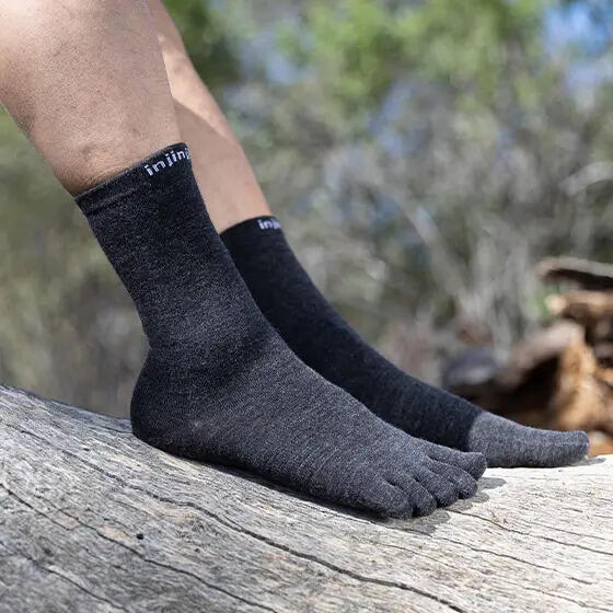 Calcetines Injinji Liner Crew Wool 3/4