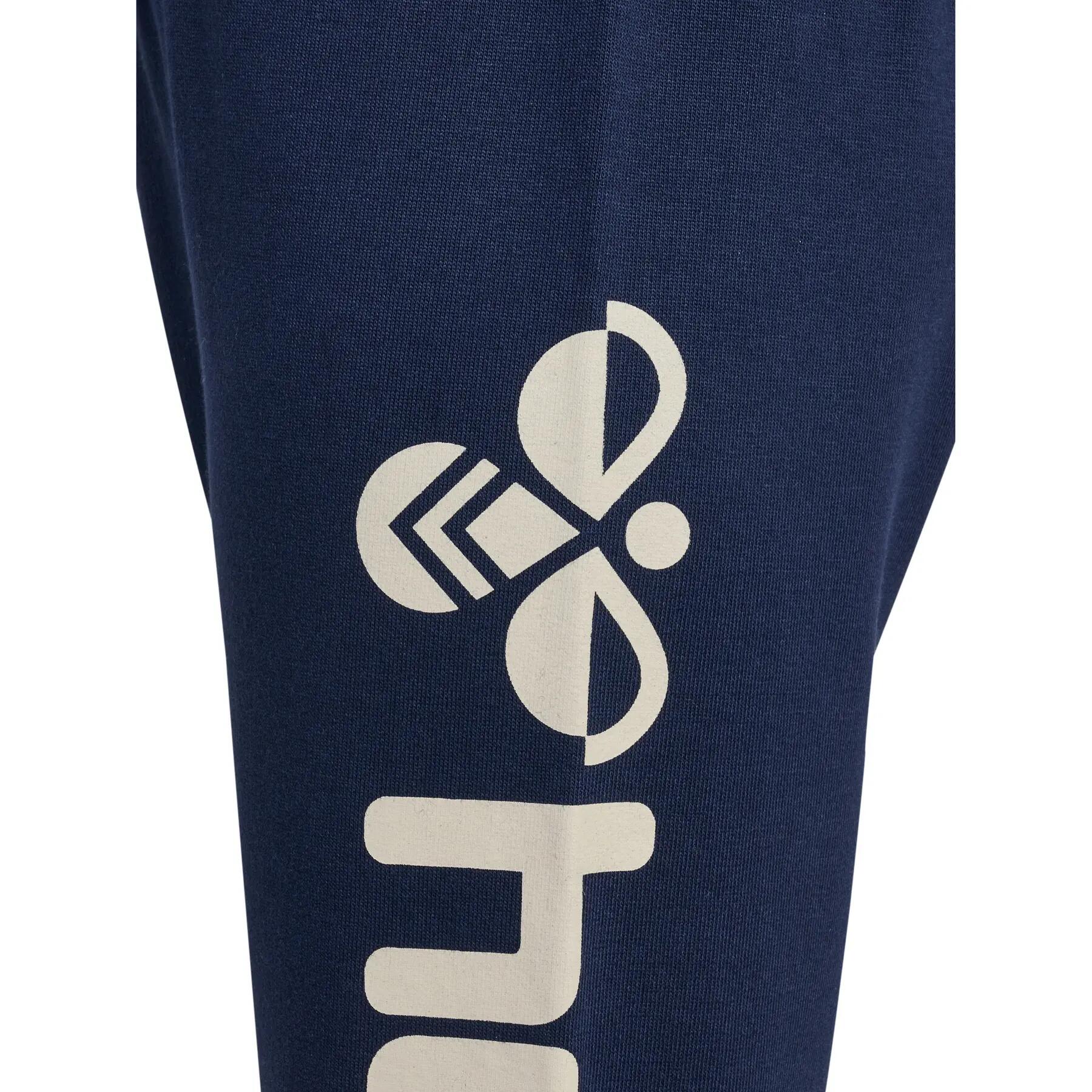 Calças de moletom para bebê menino Hummel Lime 4/4