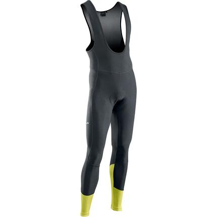Cuissard Long Vélo Northwave Active Colorway Bibtight Gris Jaune Fluo