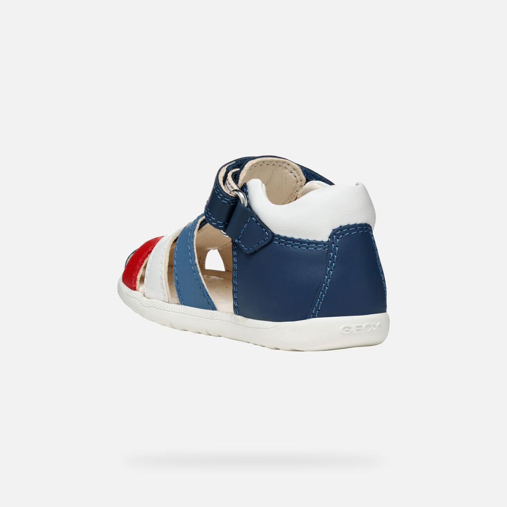 Premiers Pas Bébé Garçon SANDAL MACCHIA BABY BOY Bleu Aviateur/Blanc 5/7