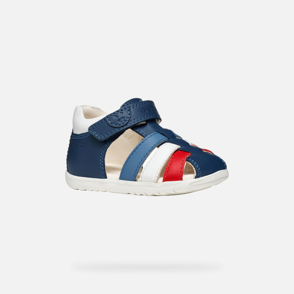 Premiers Pas Bébé Garçon SANDAL MACCHIA BABY BOY Bleu Aviateur/Blanc 4/7
