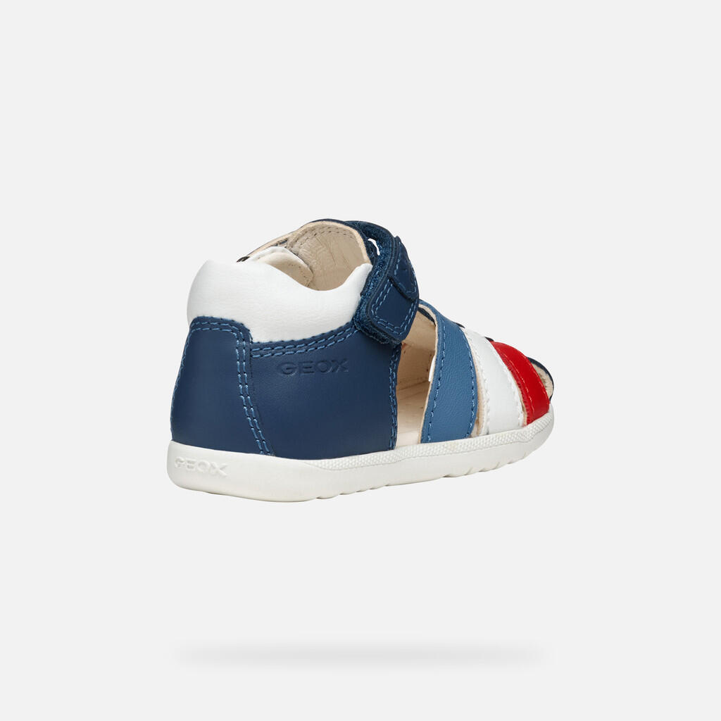 Premiers Pas Bébé Garçon SANDAL MACCHIA BABY BOY Bleu Aviateur/Blanc 6/7