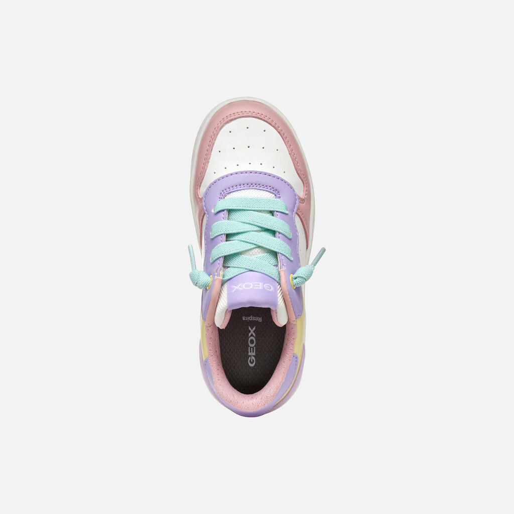 Baskets Fille J WASHIBA GIRL Lilas/Jaune Clair 7/7
