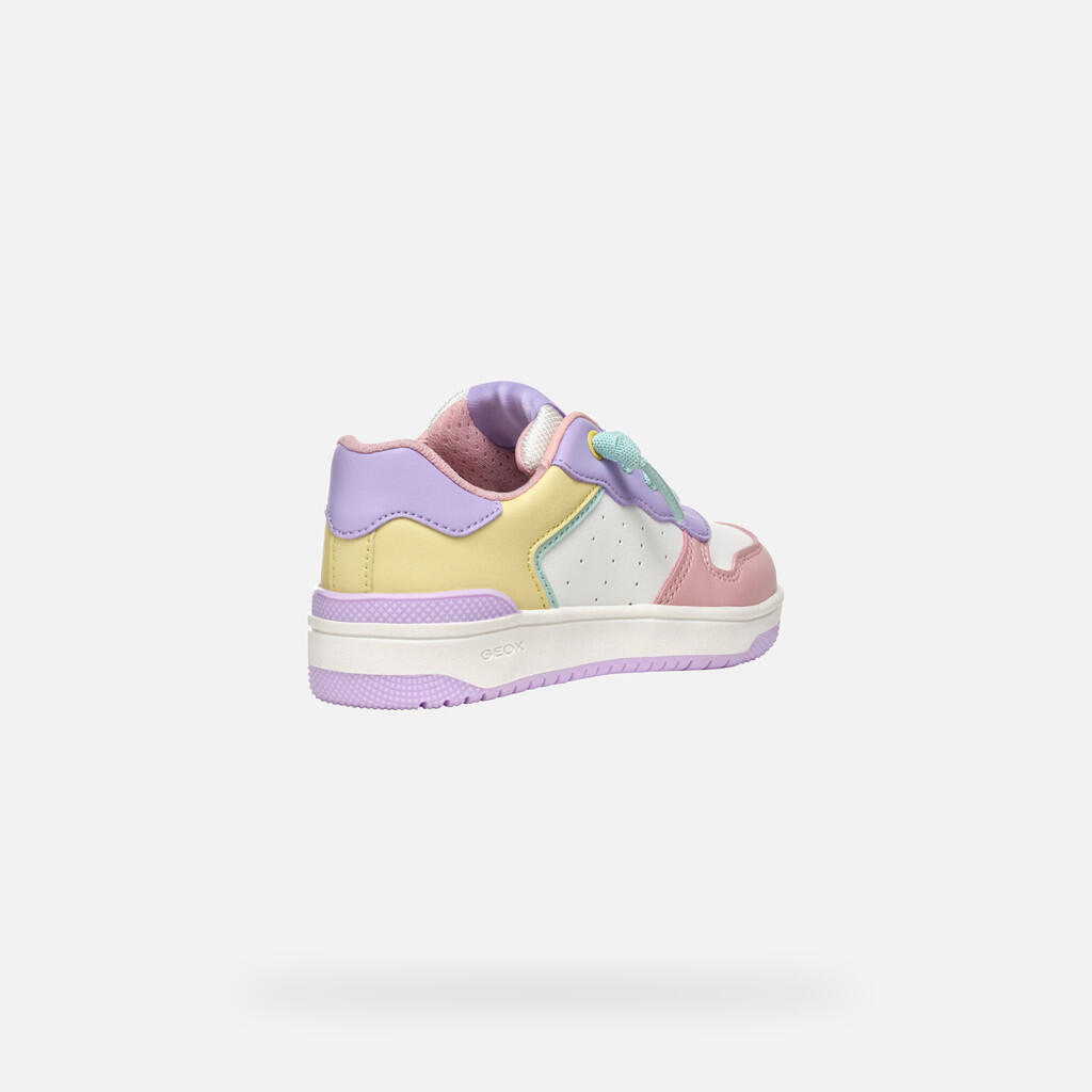 Baskets Fille J WASHIBA GIRL Lilas/Jaune Clair 6/7