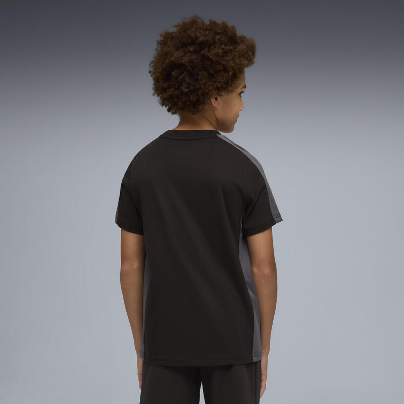 Tricou alergare băieți mânecă scurtă Active Sports Graphic, albastru și negru