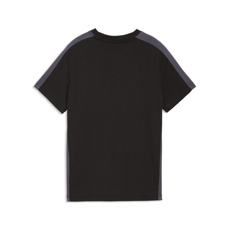 Tricou alergare băieți mânecă scurtă Active Sports Graphic, albastru și negru