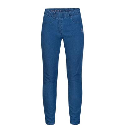 Rafiki evo blauwe denim klimbroek voor dames