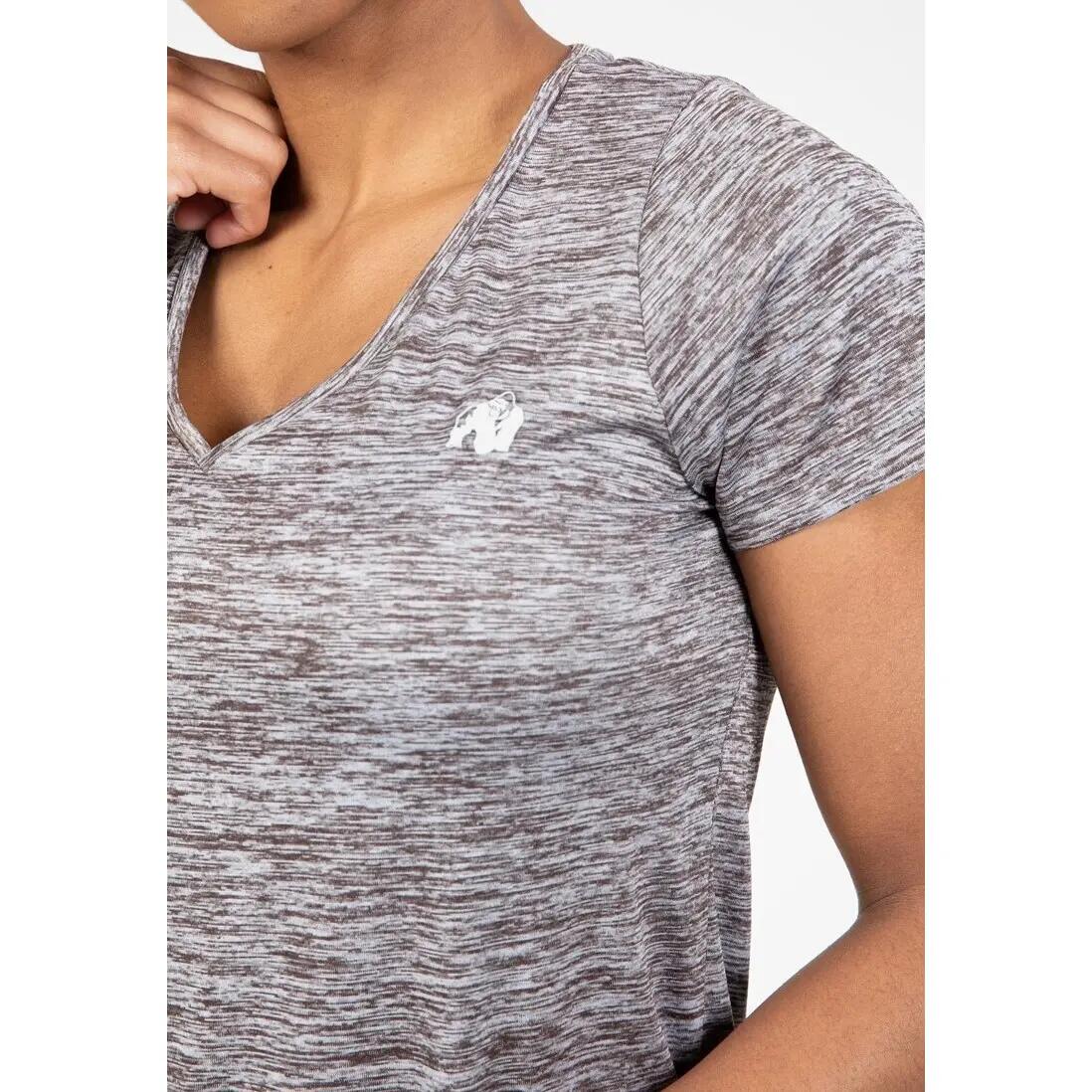 Elmira V-Neck Maglietta - Grau Melange 7/7