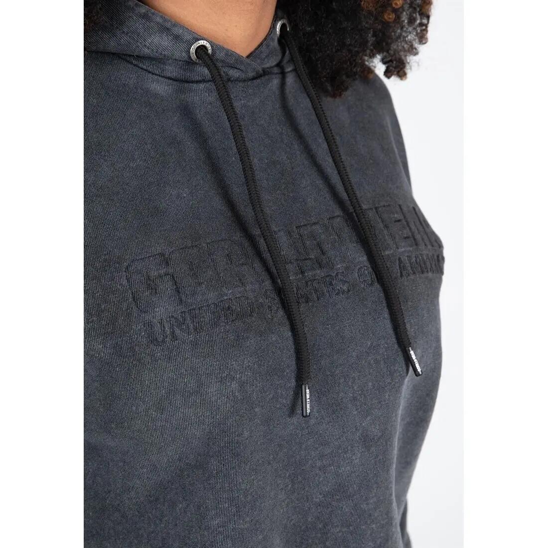 Crowley WoUomo Felpa con cappuccio oversize - Washed Grau 7/7