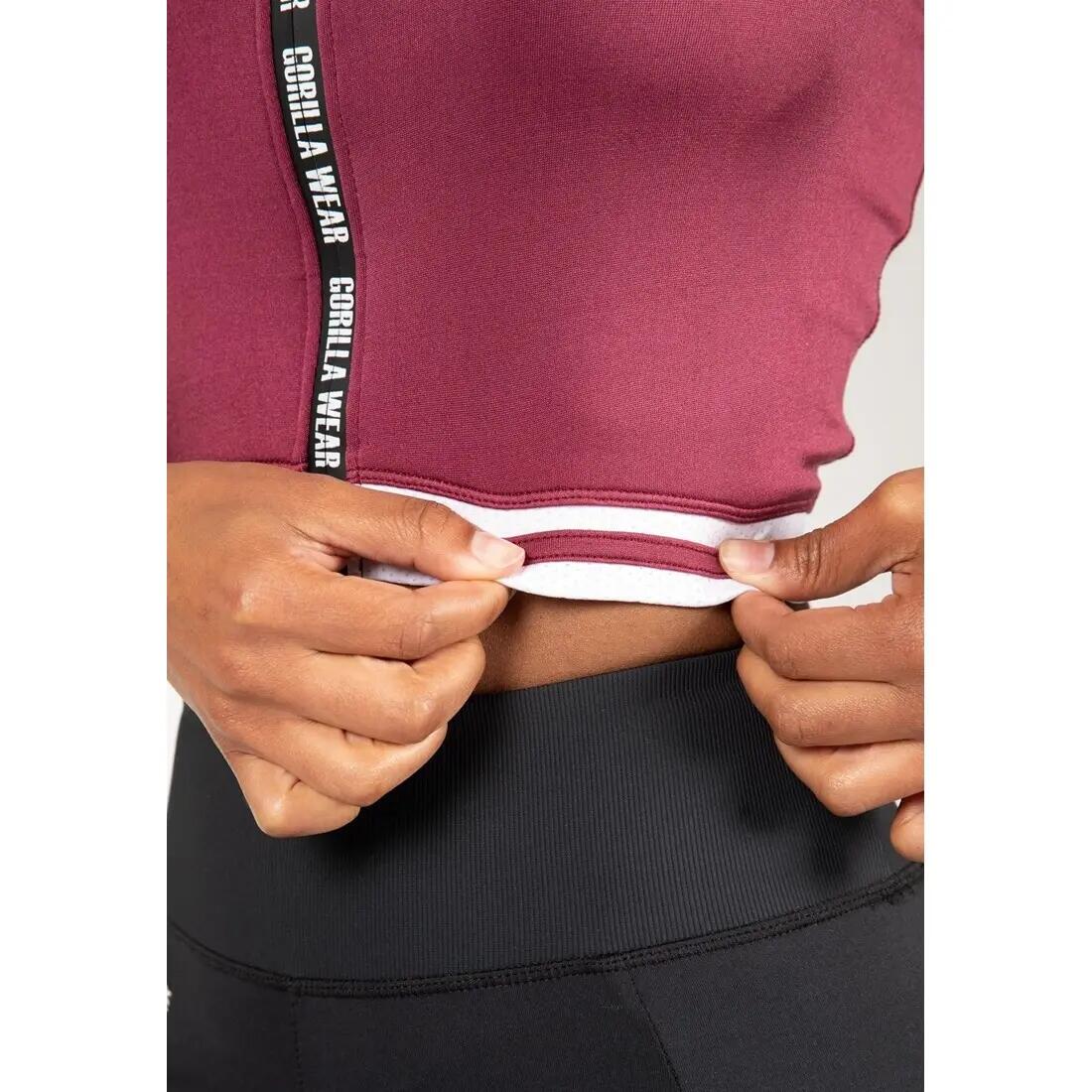 Top De Tirantes Con Cremallera Mujer GORILLA WEAR Mesa Zip Burdeos 7/7