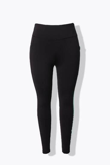 Femme Legging technique taille haute bande colorée sur la jambe matière recyclée