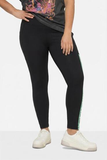 Femme Legging technique taille haute bande colorée sur la jambe matière recyclée