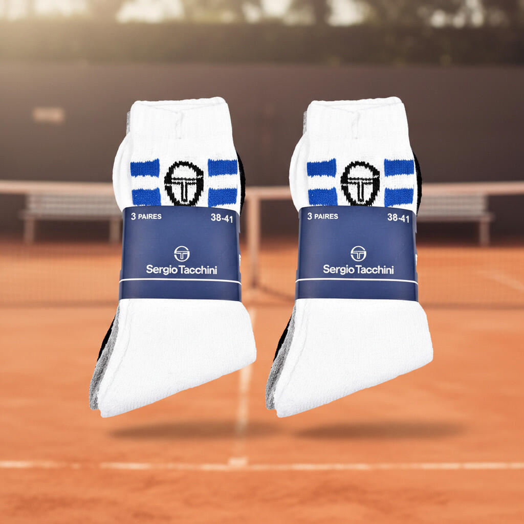 Sergio Tacchini Pack de Chaussettes enfant Tennis Crew Lot de 6 Paires 5/7