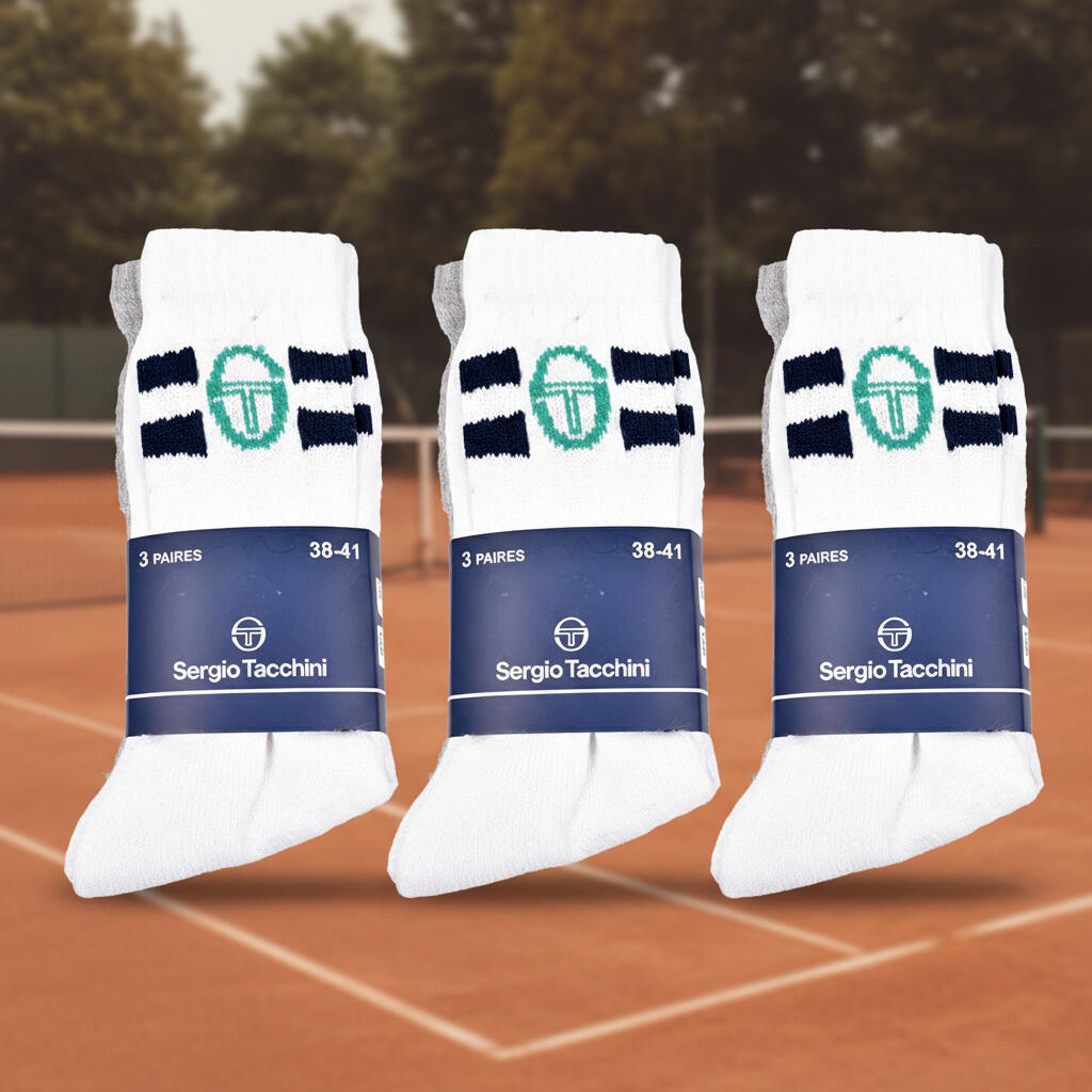 Sergio Tacchini Pakket kindersokken Tennis Crew Set van 9 paar 5/7