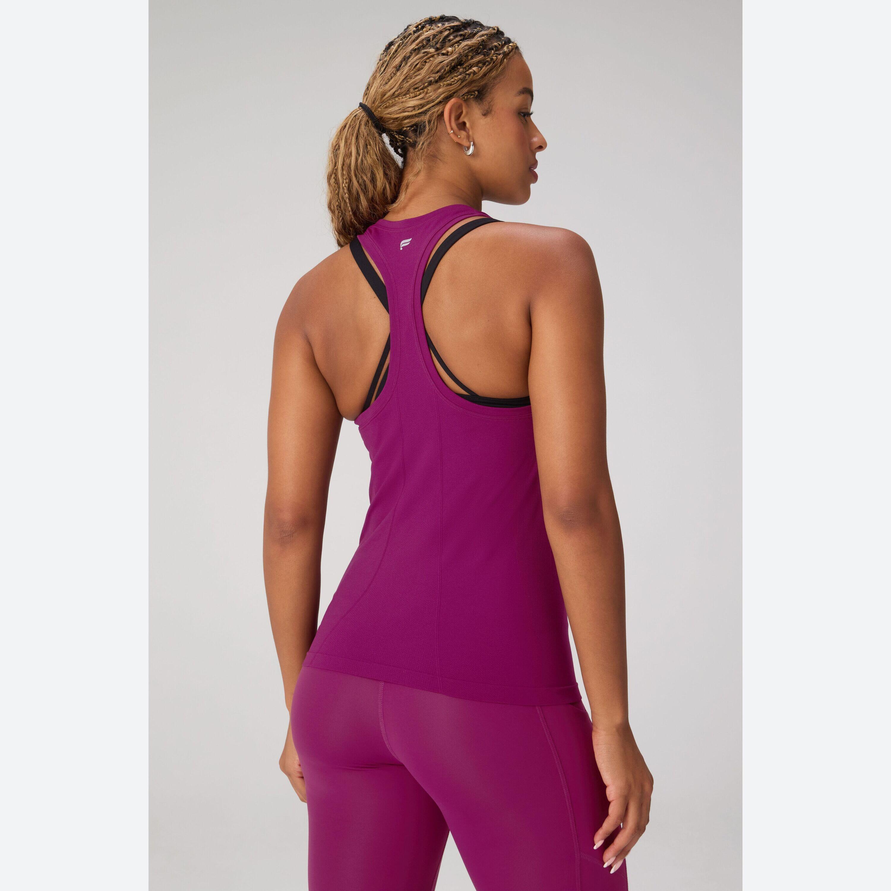 Dames Top Feather Tech+ Racerback Tank Van Lichte Stof 3/4