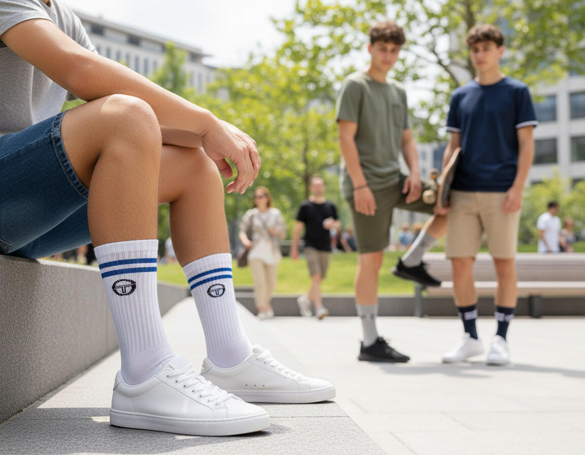 Sergio Tacchini Pack de Chaussettes enfant Tennis Crew Lot de 6 Paires 7/7