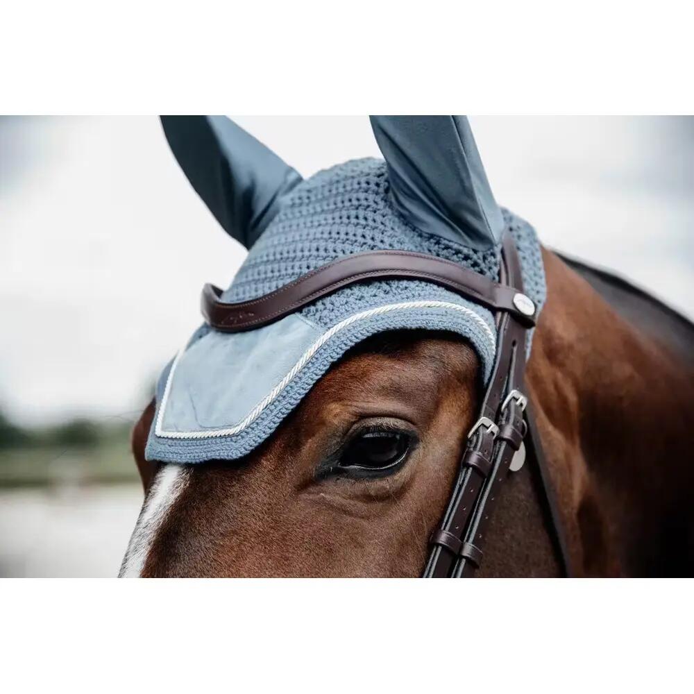 Cappuccio anti-insetti per cavallo in velluto insonorizzato Kentucky Horsewear W 2/3