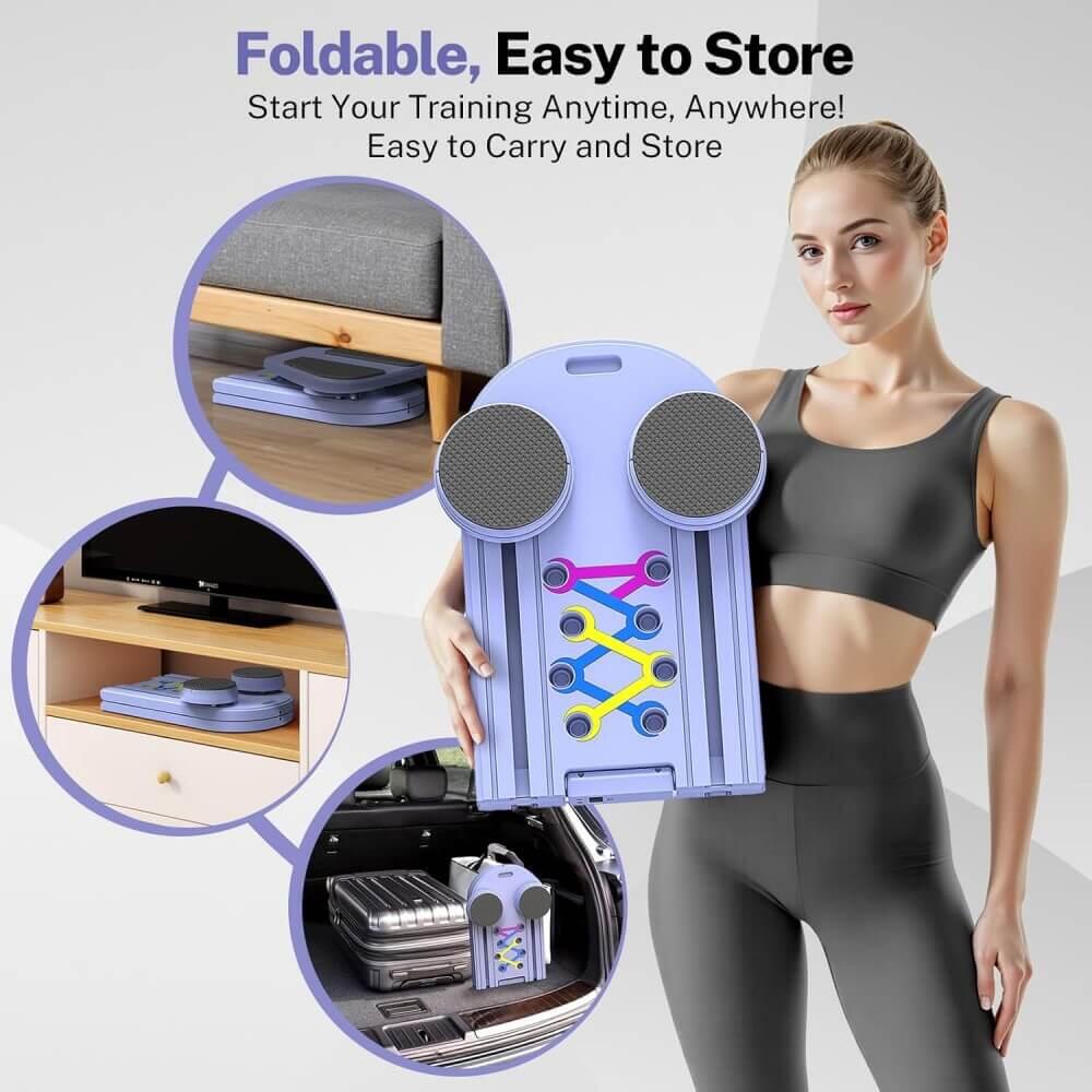 Tabla Reformadora 6 en 1 Pilates Multifunción Plegable Fitness 3/3